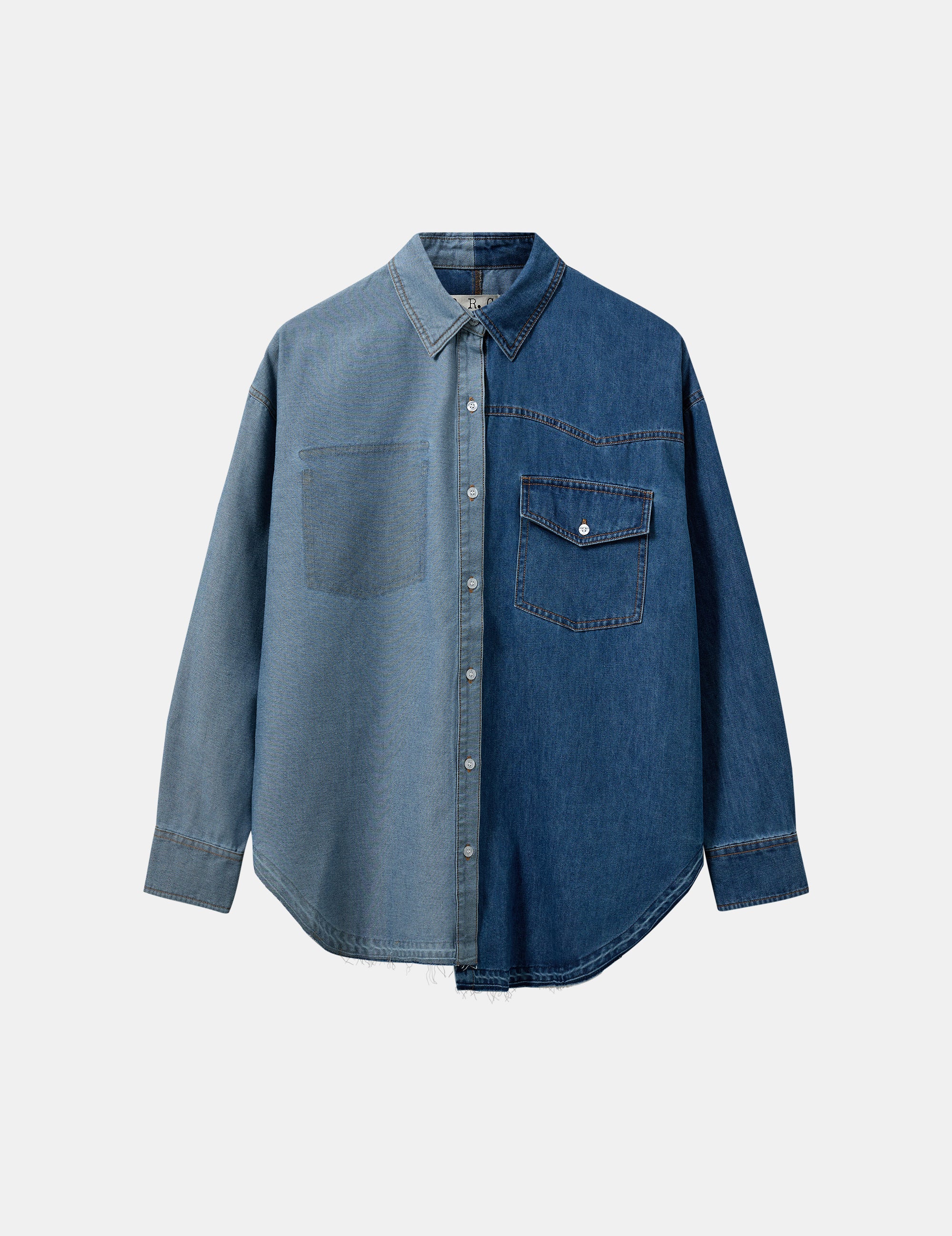 Chelsy Mix Shirt Medium Denim