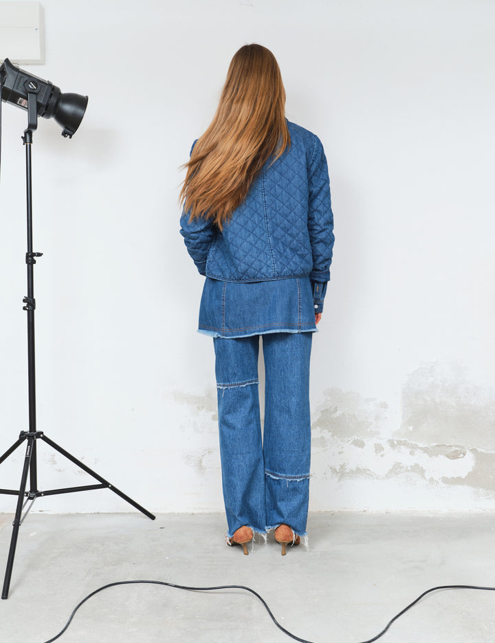 Chelsy Quilt Jacket Medium Denim 34 / Medium Denim