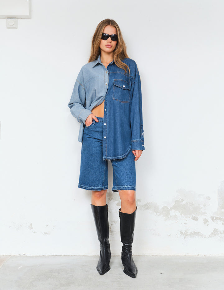 Chelsy Mix Shirt Medium Denim 34 / Medium Denim
