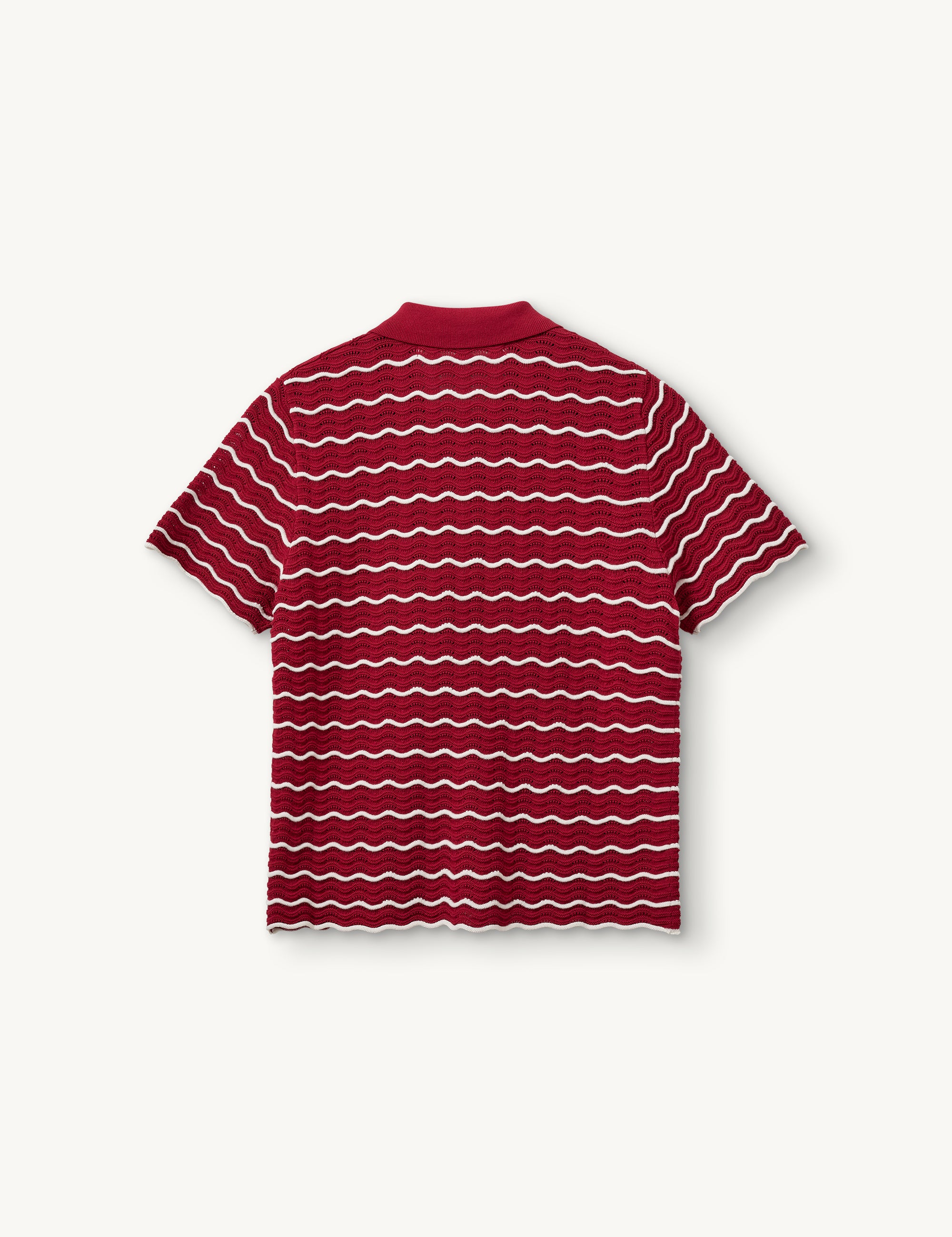 Taliana Wave Polo Red/cream stripe