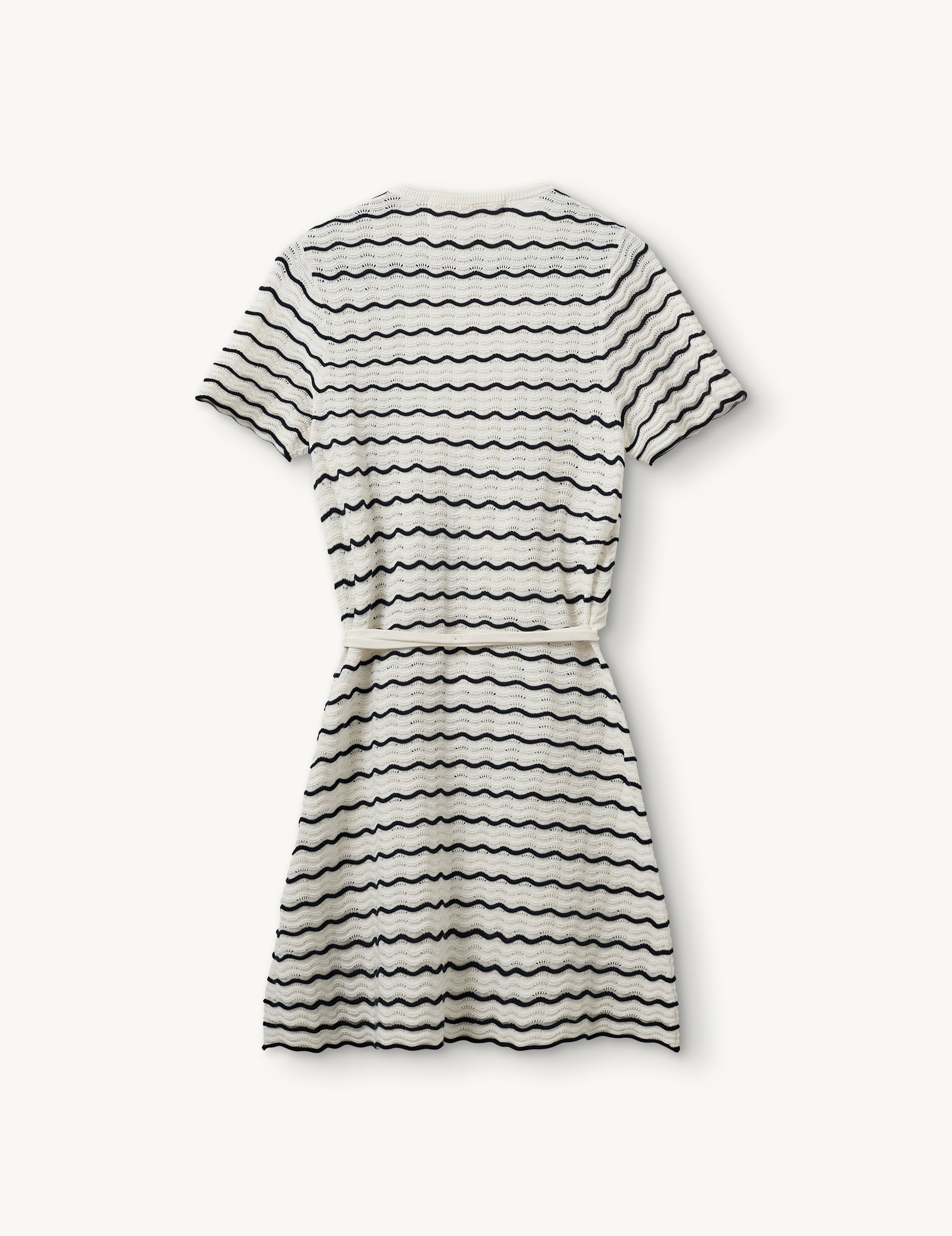 Taliana Wave Dress Cream/navy stripe
