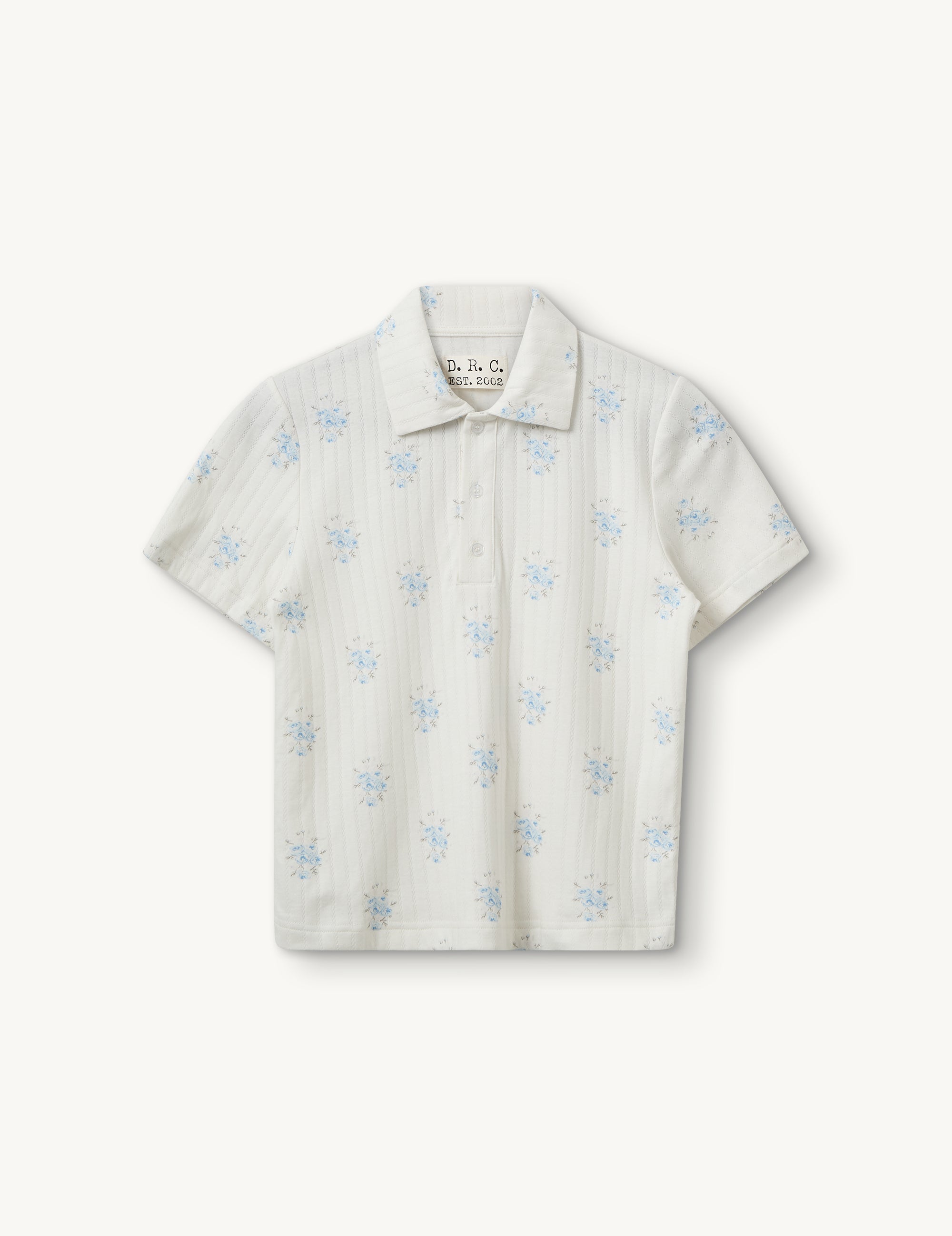 Jianna Polo White/light blue floral print