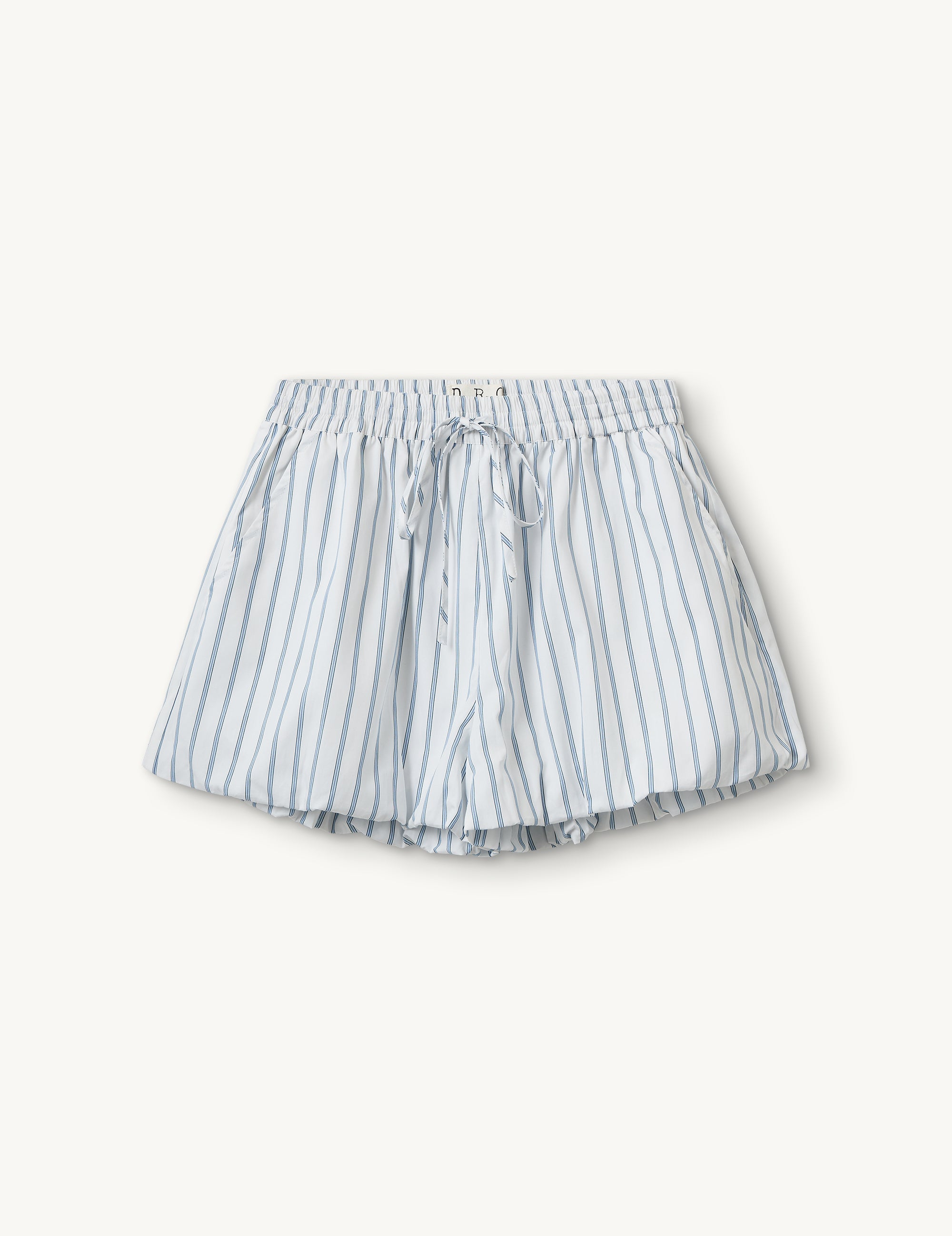 Mattia Balloon Shorts White/blue stripe
