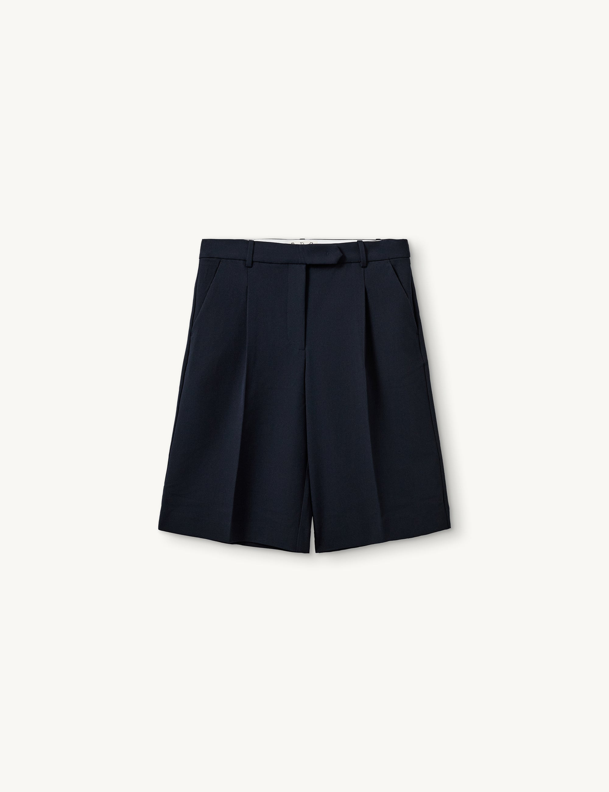 Scott Pleat Shorts Navy