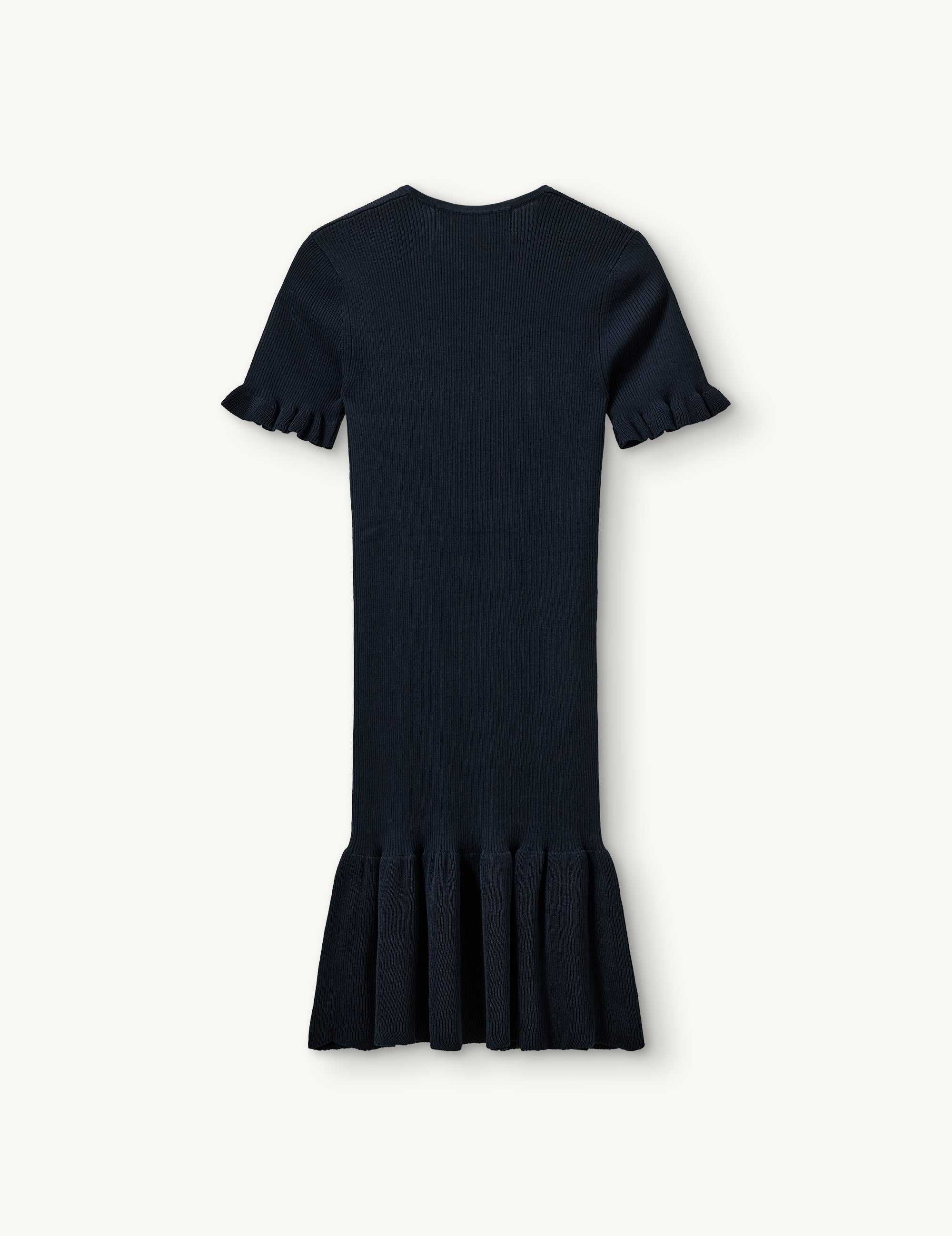 Taliana Rib Flare Dress Navy