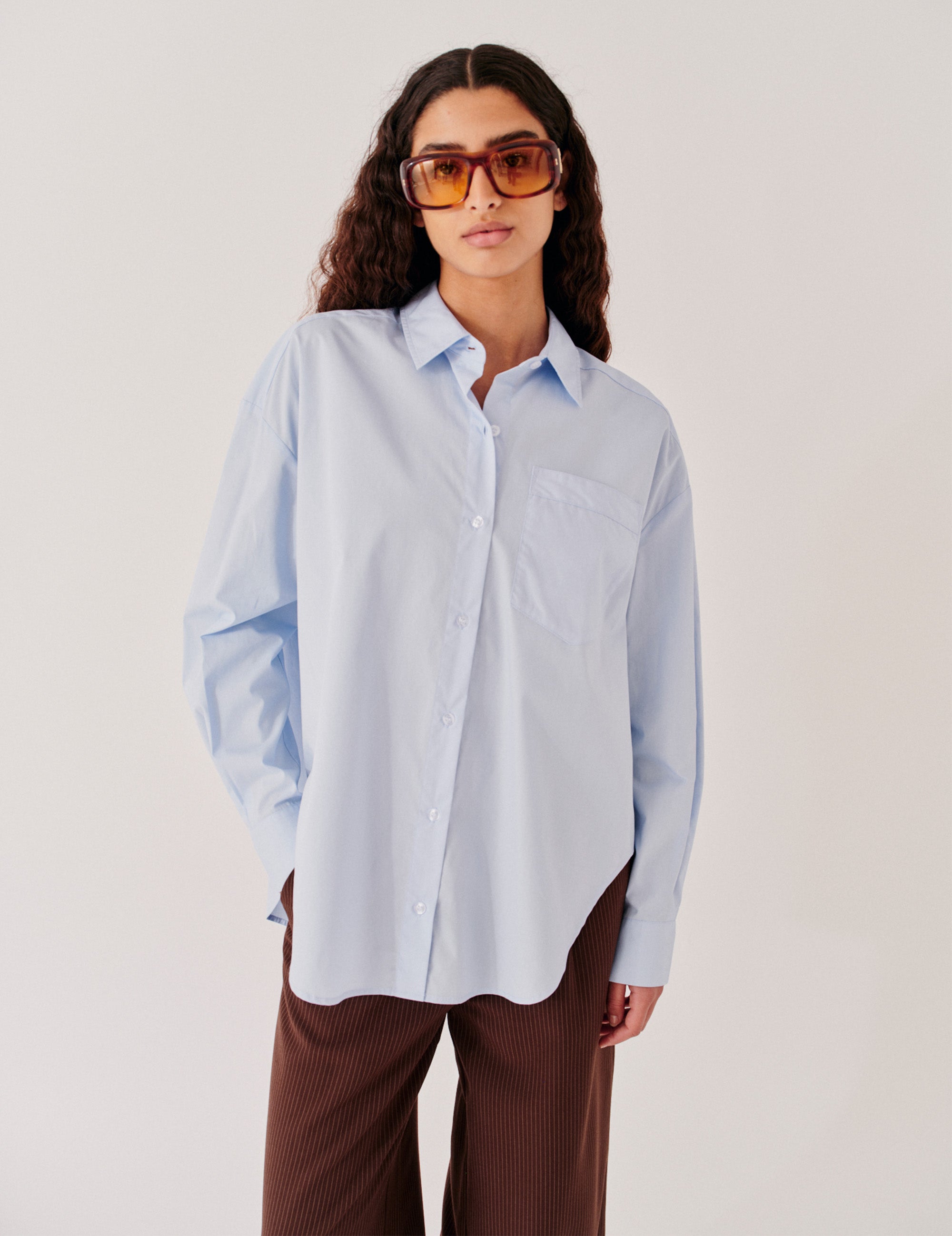 Claire Oversized Shirt Light Blue