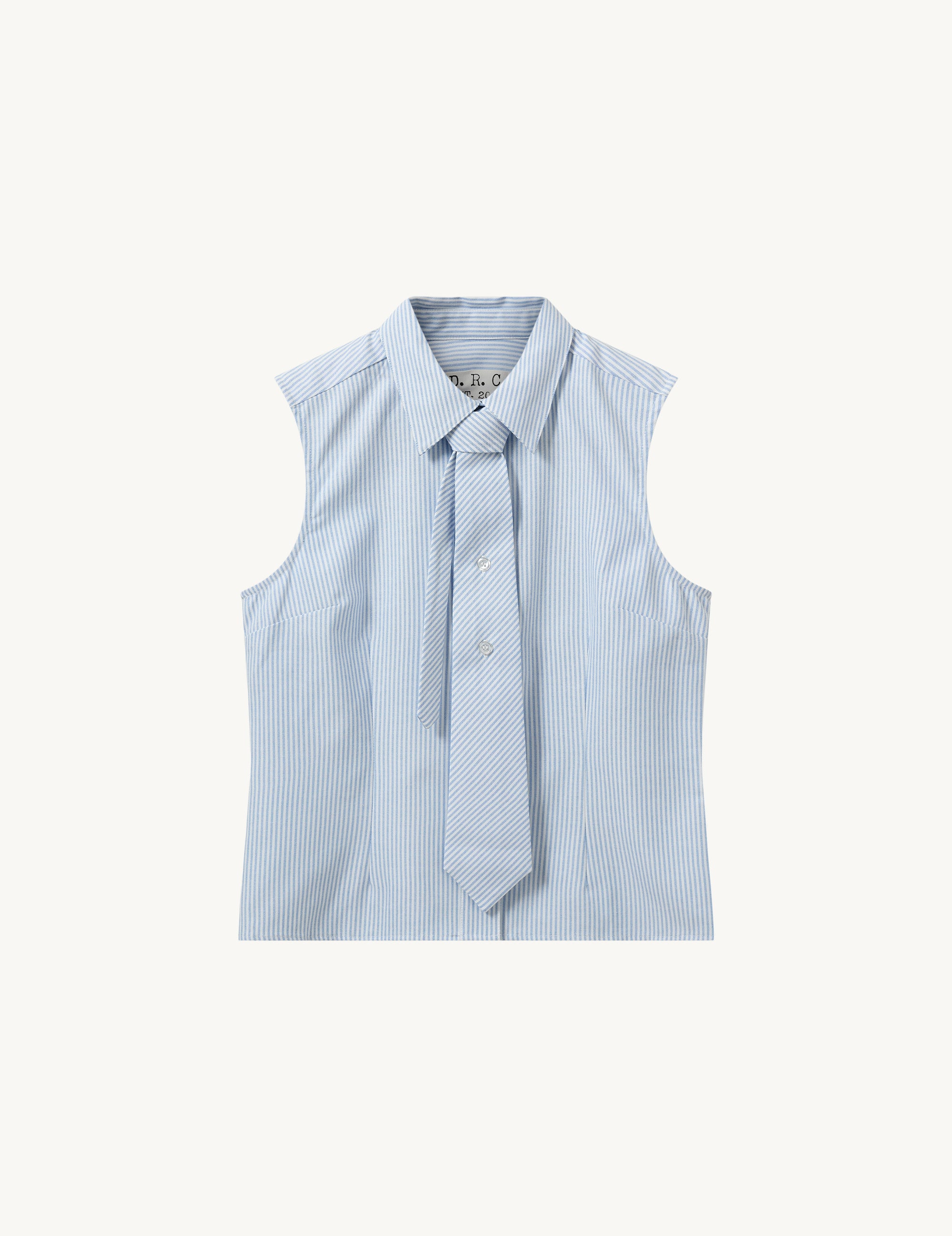 Adrian Tie Top Light Blue/White Stripes