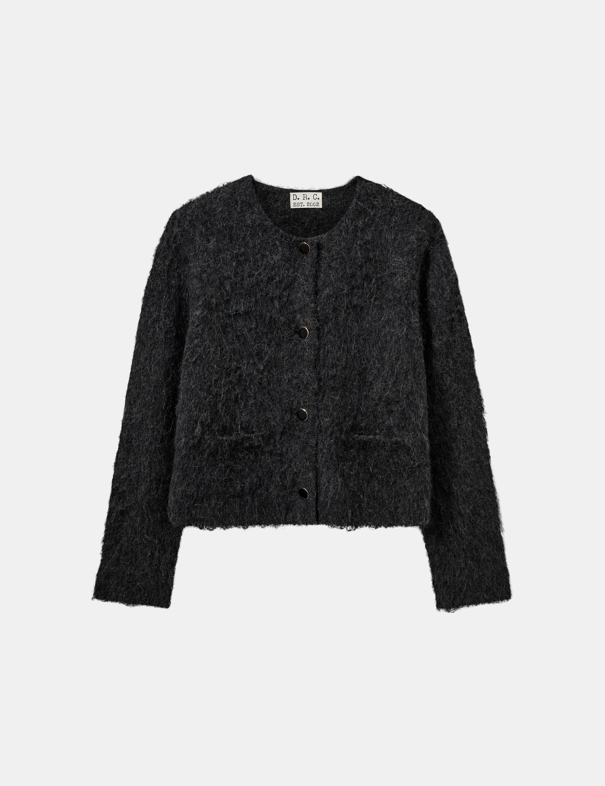 Verona Brushed Cardi Grey Melange