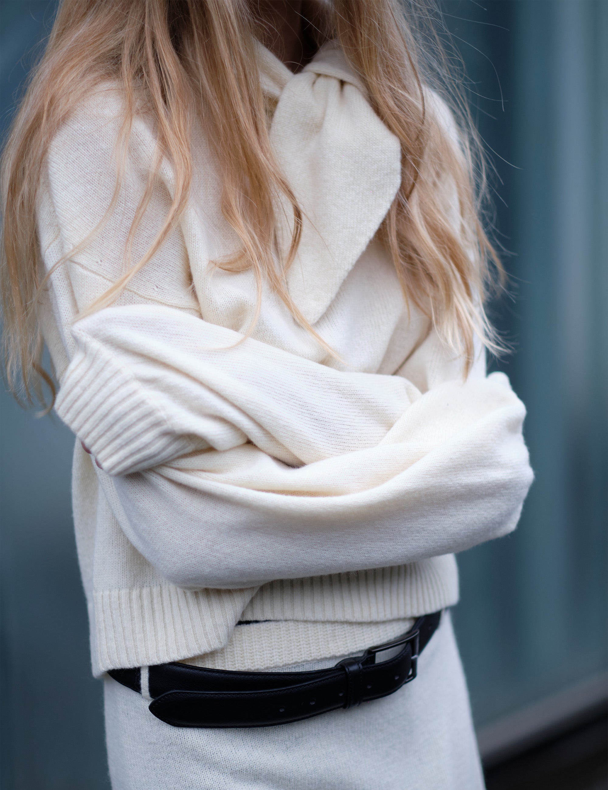 Carmen Scarf Sweater Cream