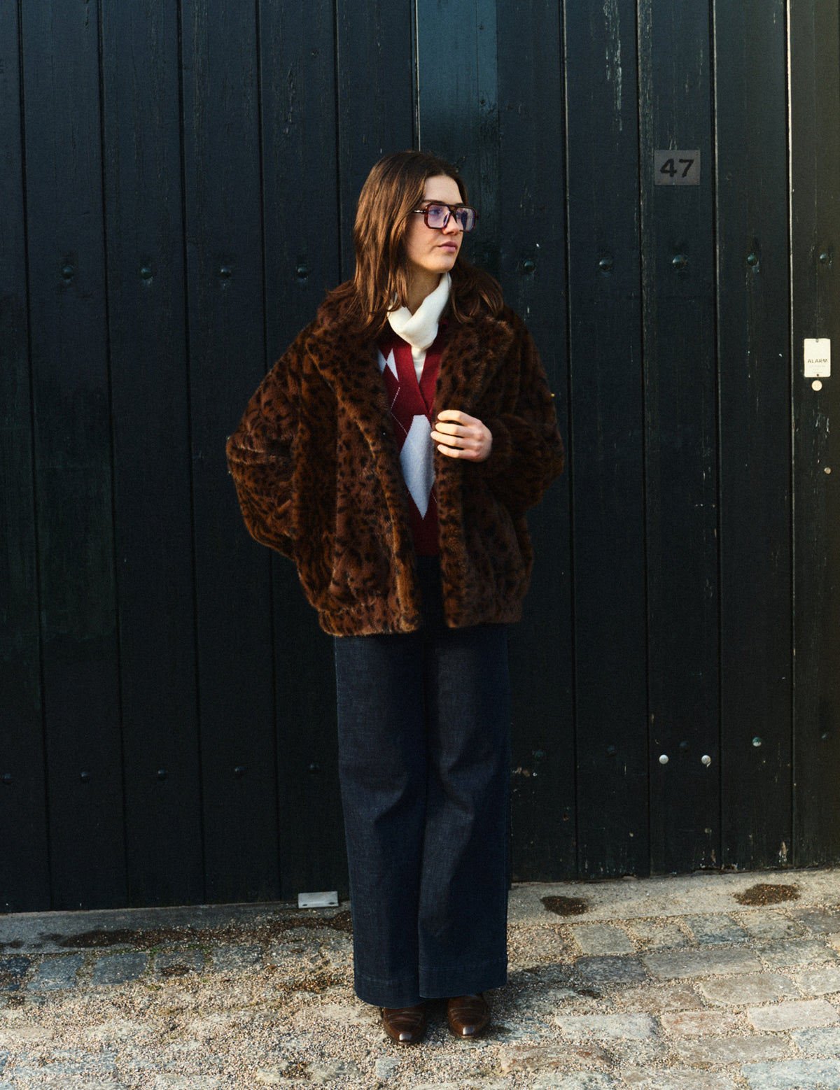 Lenea Jacket Brown/black leo