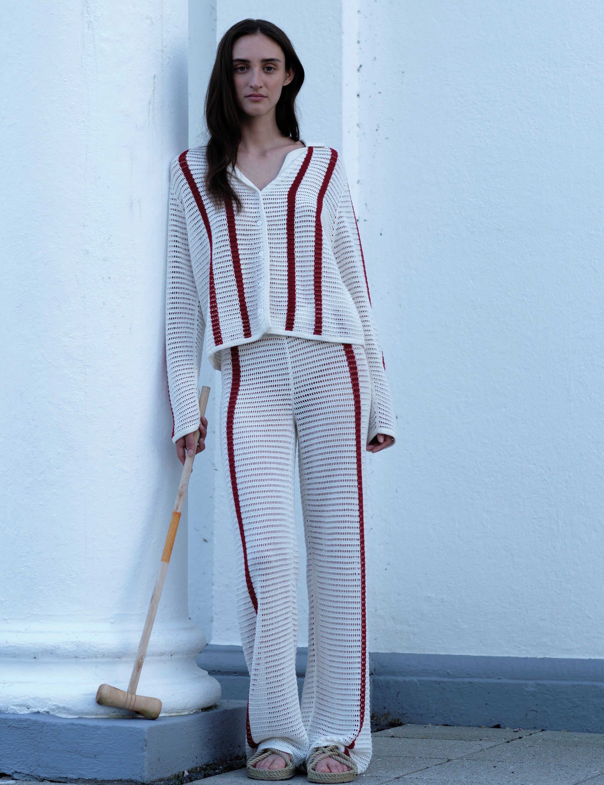 Taliana Shirt Blouse Cream/red stripe