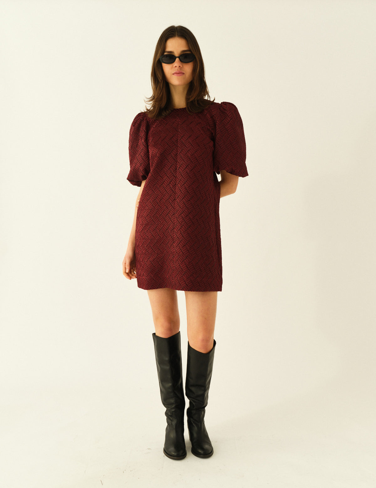 Rocco Shift Dress Burgundy