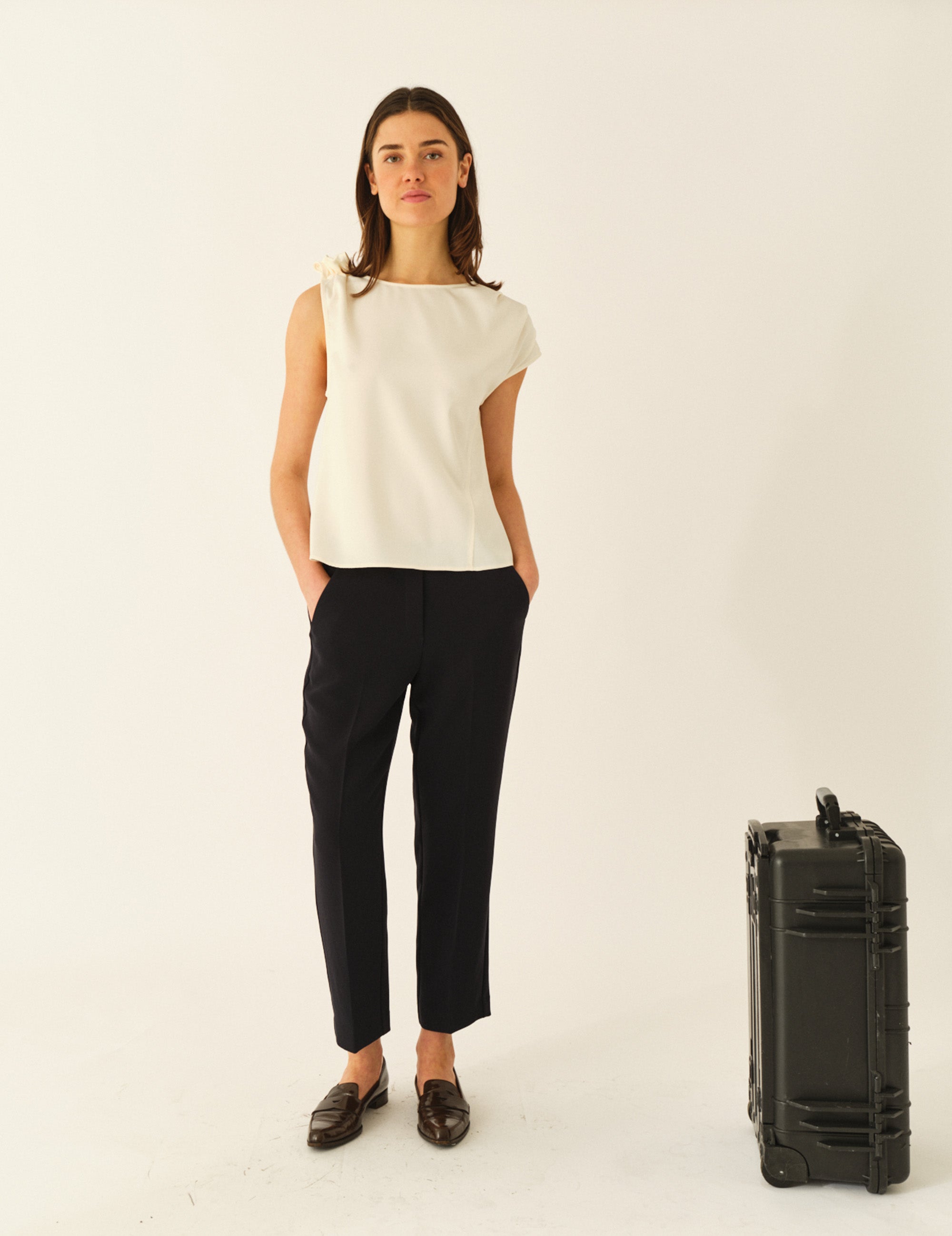 Stella Drape Top Cream