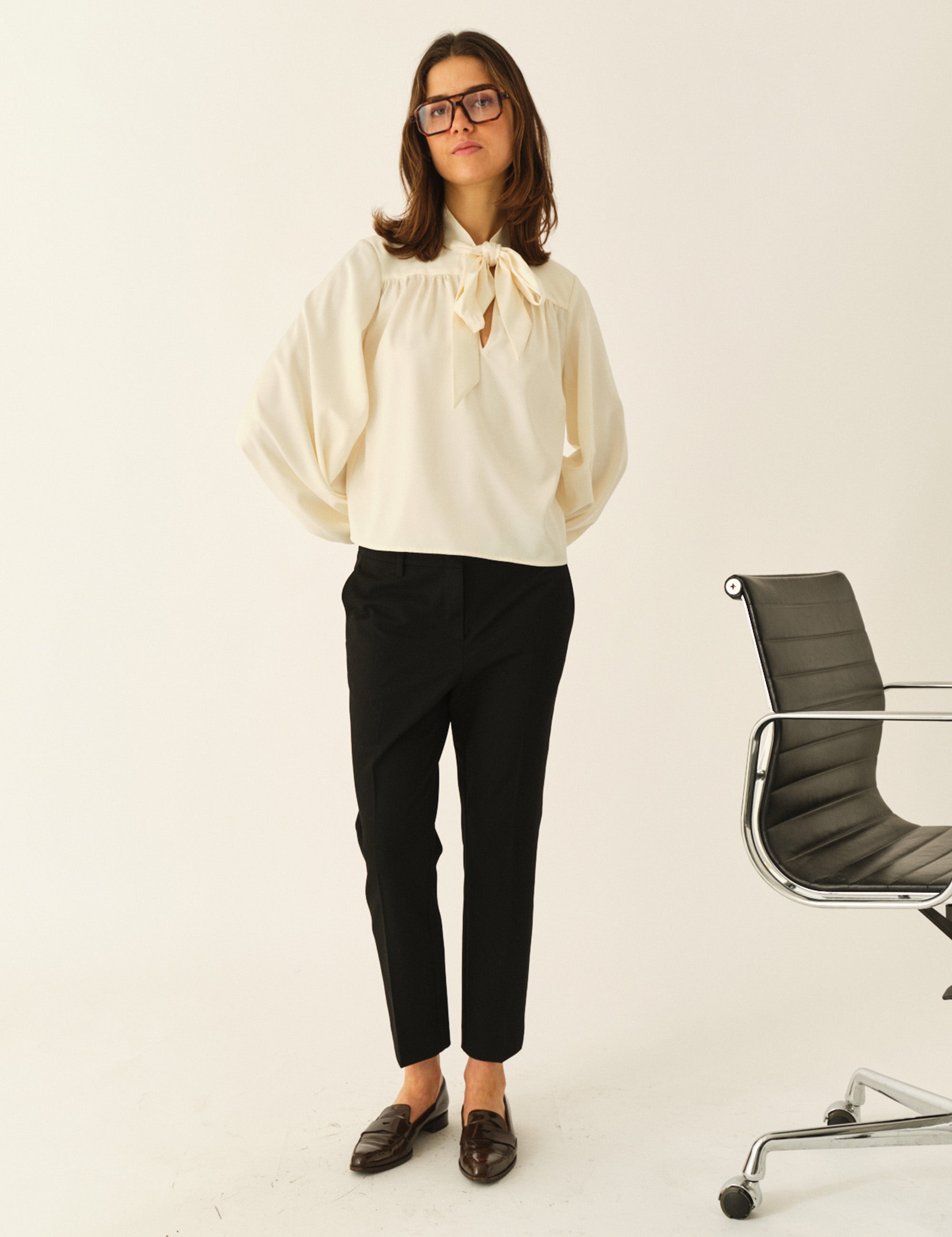 Stella Bow Blouse Cream