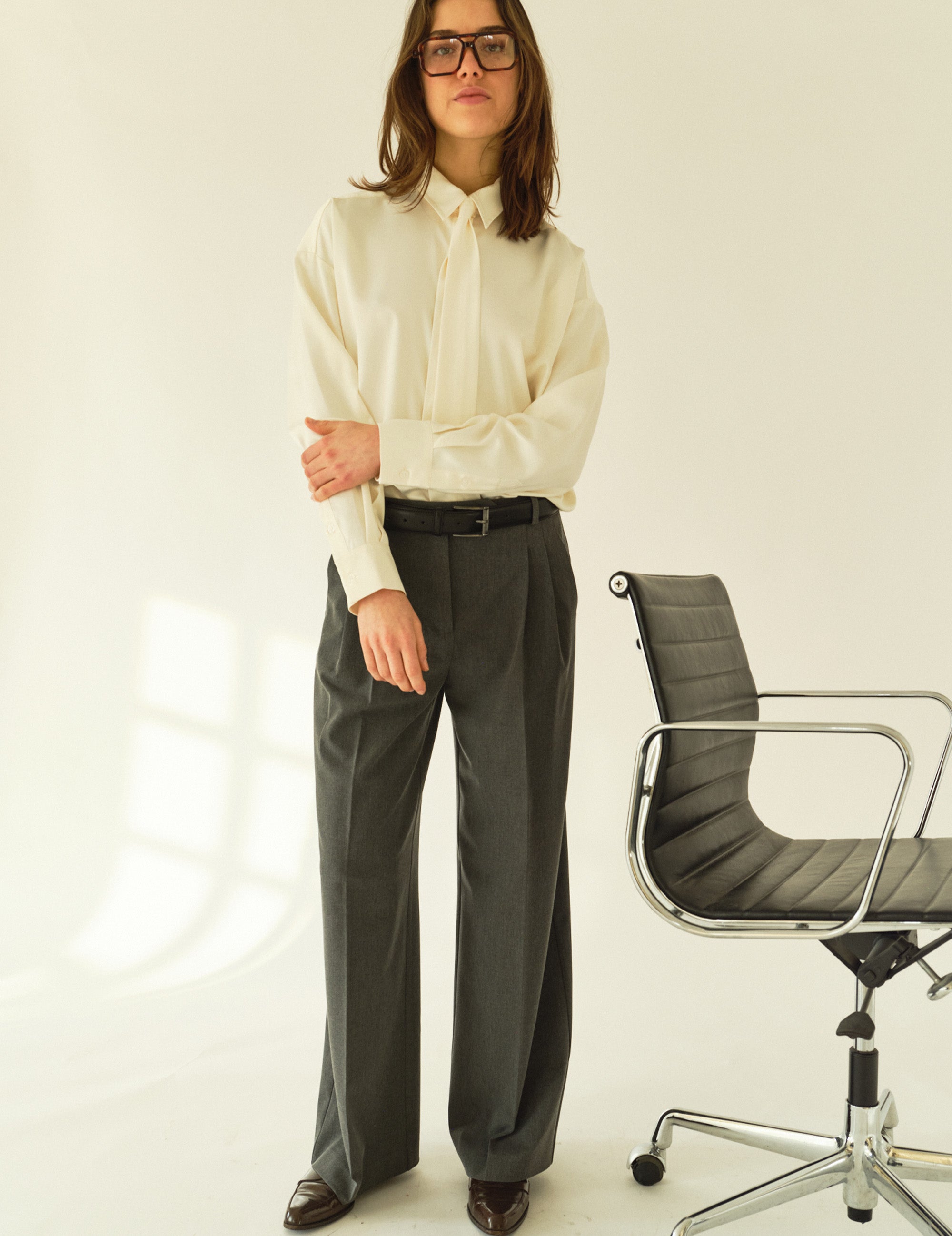 Stella Tie Shirt Cream