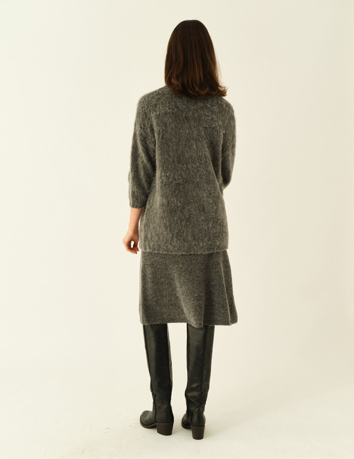 Eloise Midi Skirt Salt and pepper