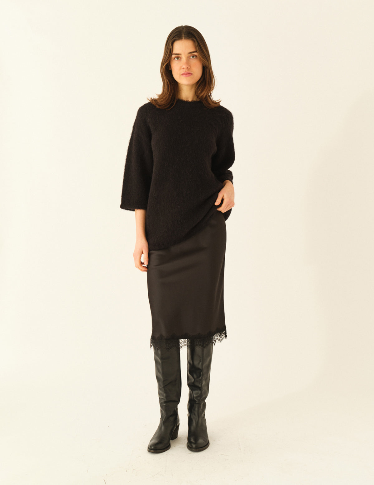 Eloise Brushed Knit Black