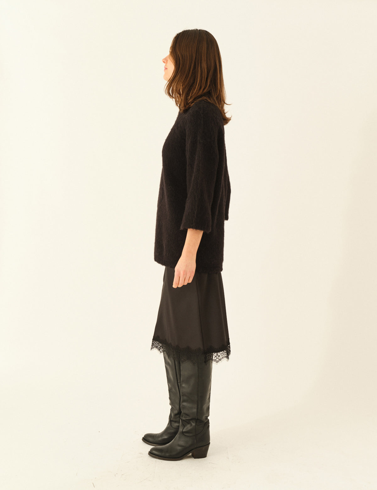Eloise Brushed Knit Black