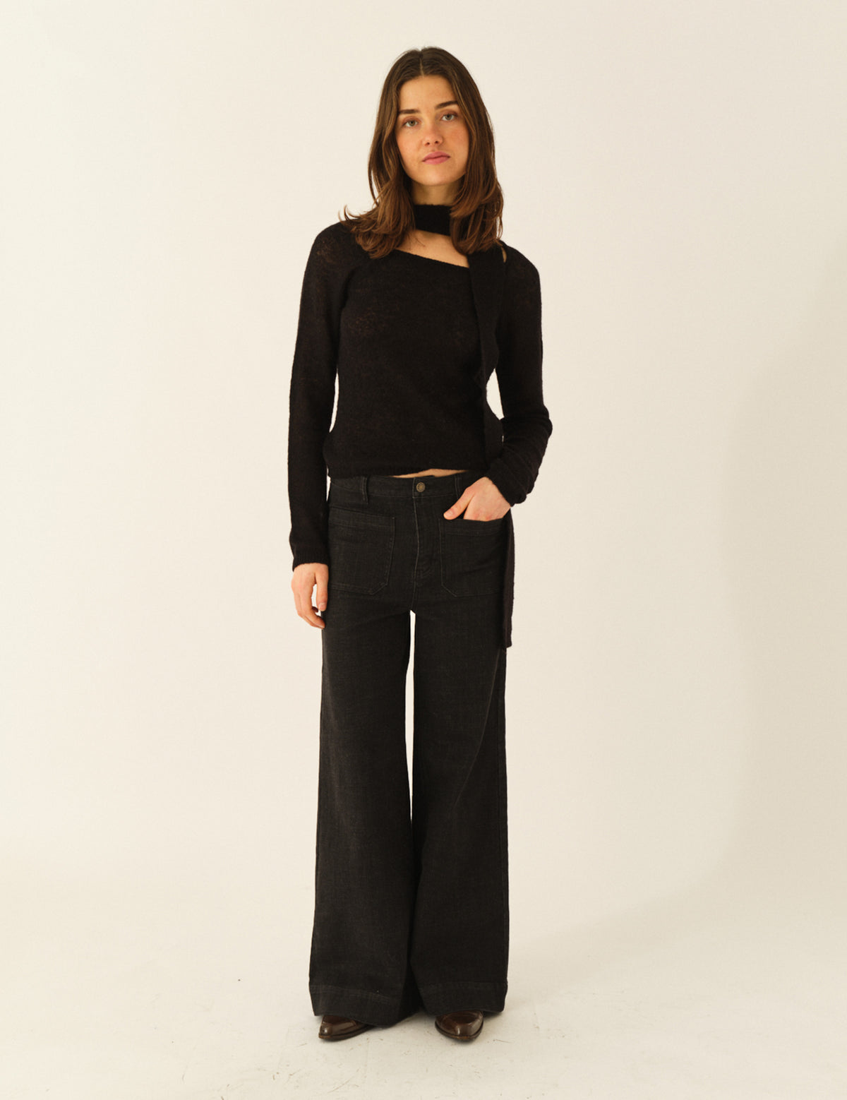 Eloise Scarf Knit Black