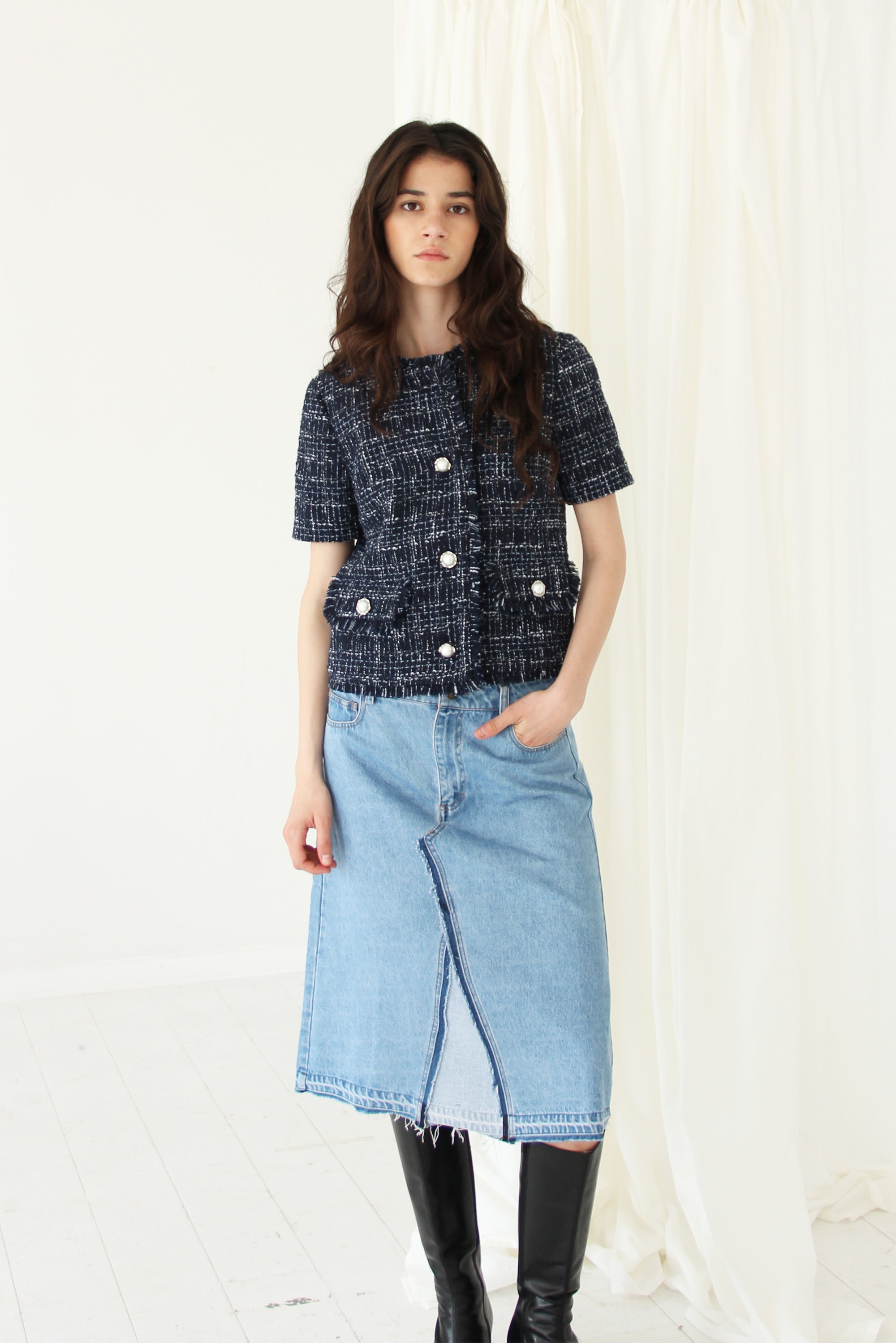 Adeline Summer Jacket Navy Melange