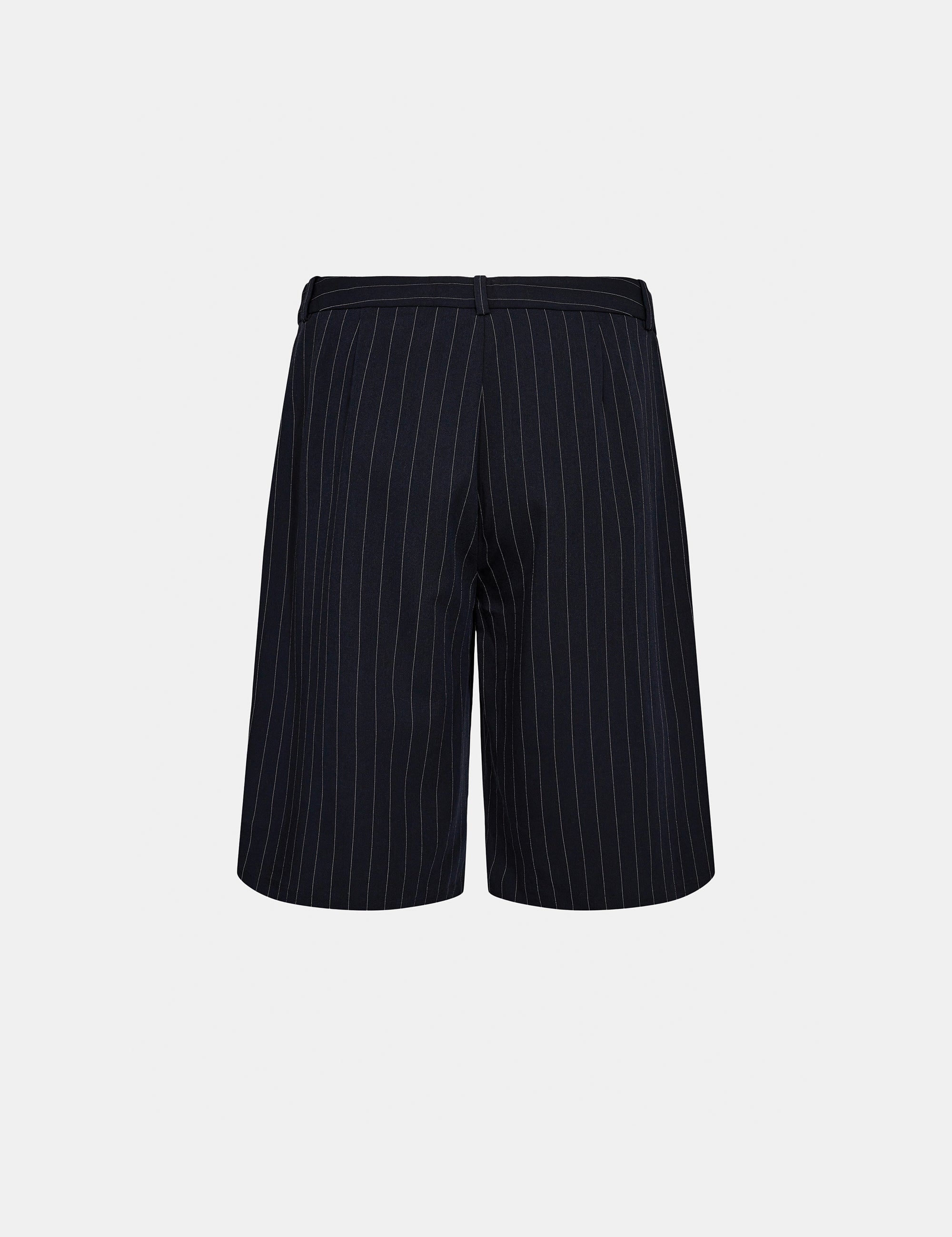 Steven Pleat Shorts Navy White Pinstripe 34 / Navy White Pinstripe