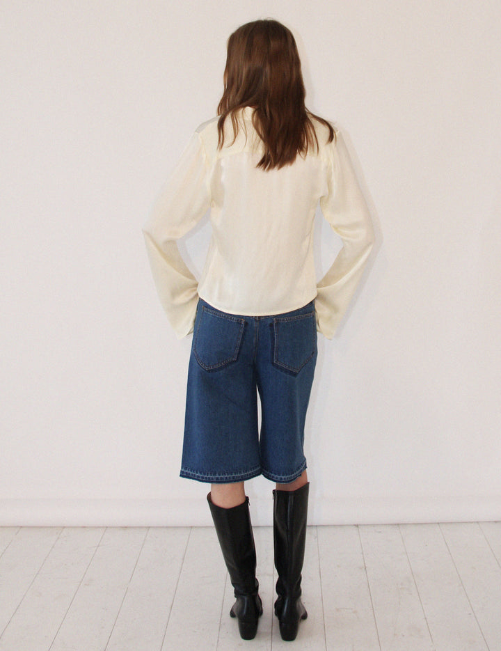 Lucille Tie Blouse Ivory 34 / Ivory