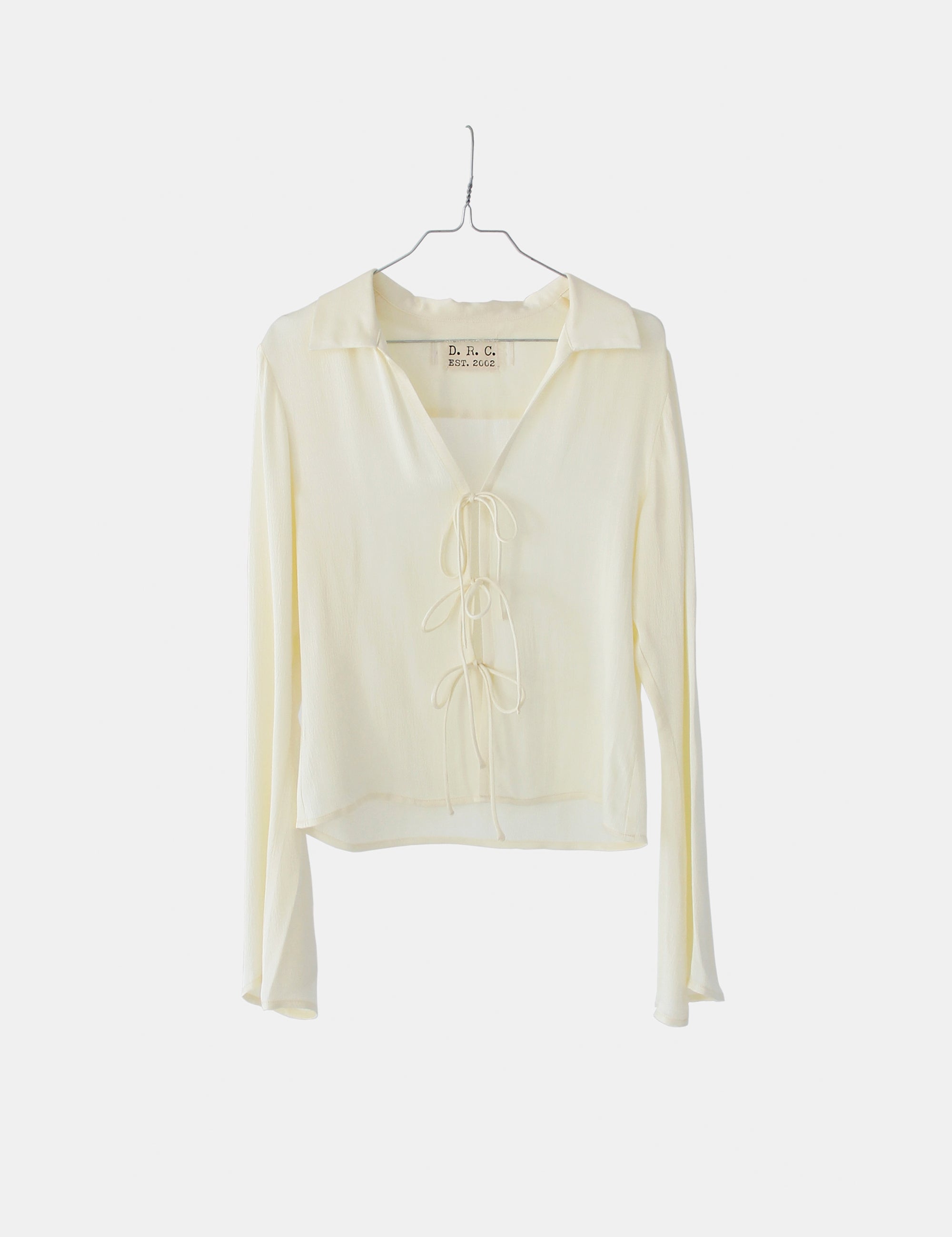Lucille Tie Blouse Ivory 34 / Ivory