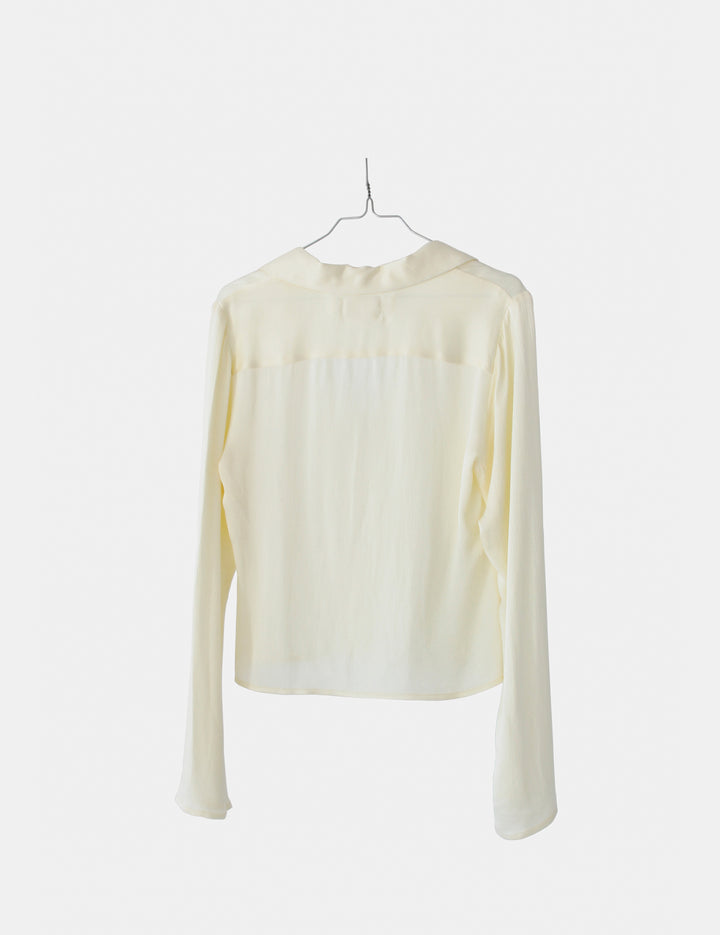 Lucille Tie Blouse Ivory 34 / Ivory