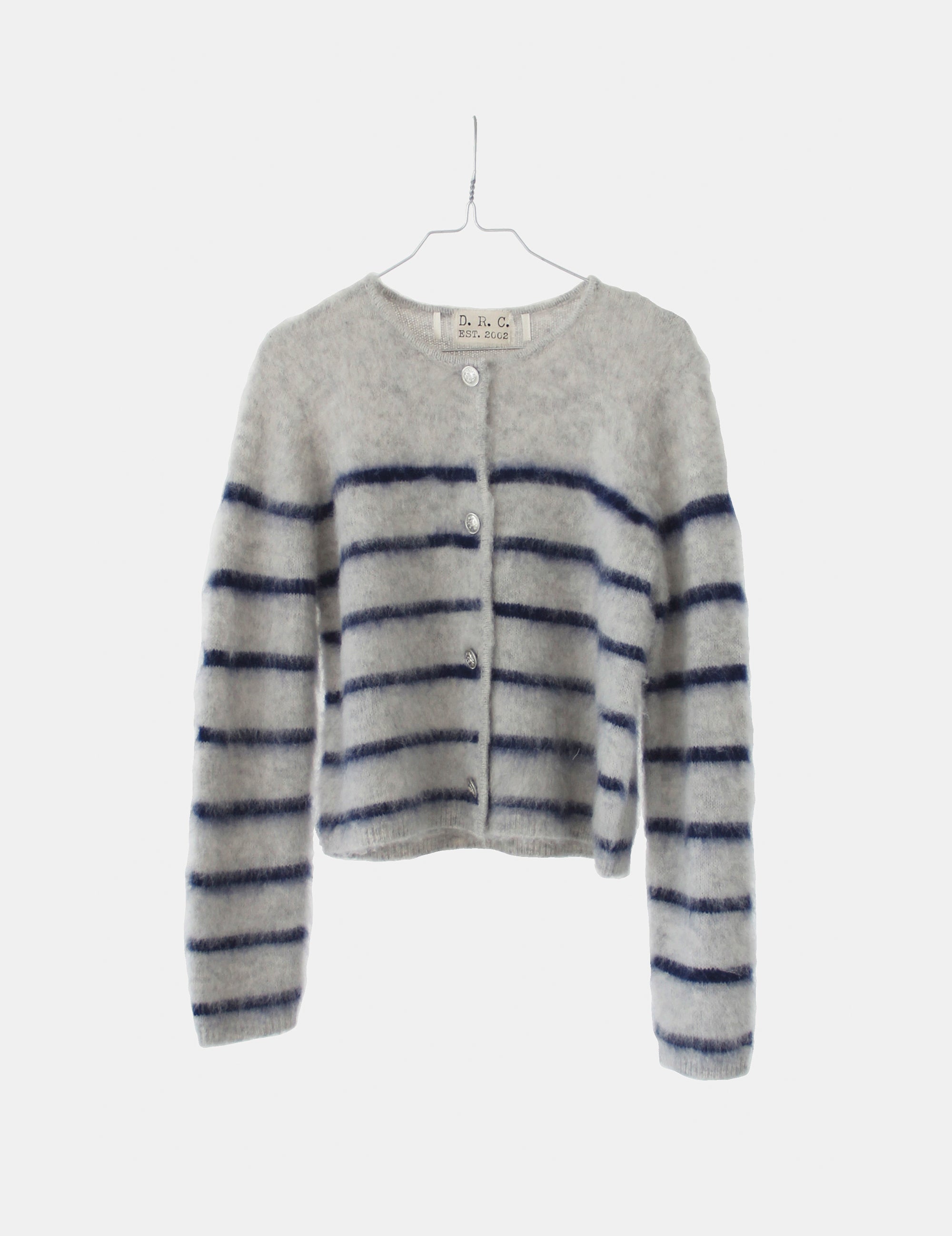 Verona Brushed Jacket Grey Navy Stripes XS / Grey Navy Stripes