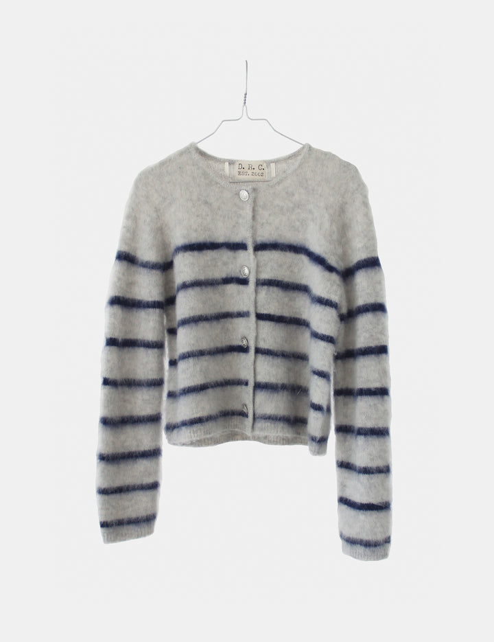 Verona Brushed Jacket Grey Navy Stripes XS / Grey Navy Stripes