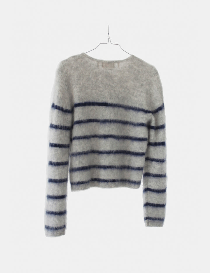 Verona Brushed Jacket Grey Navy Stripes XS / Grey Navy Stripes