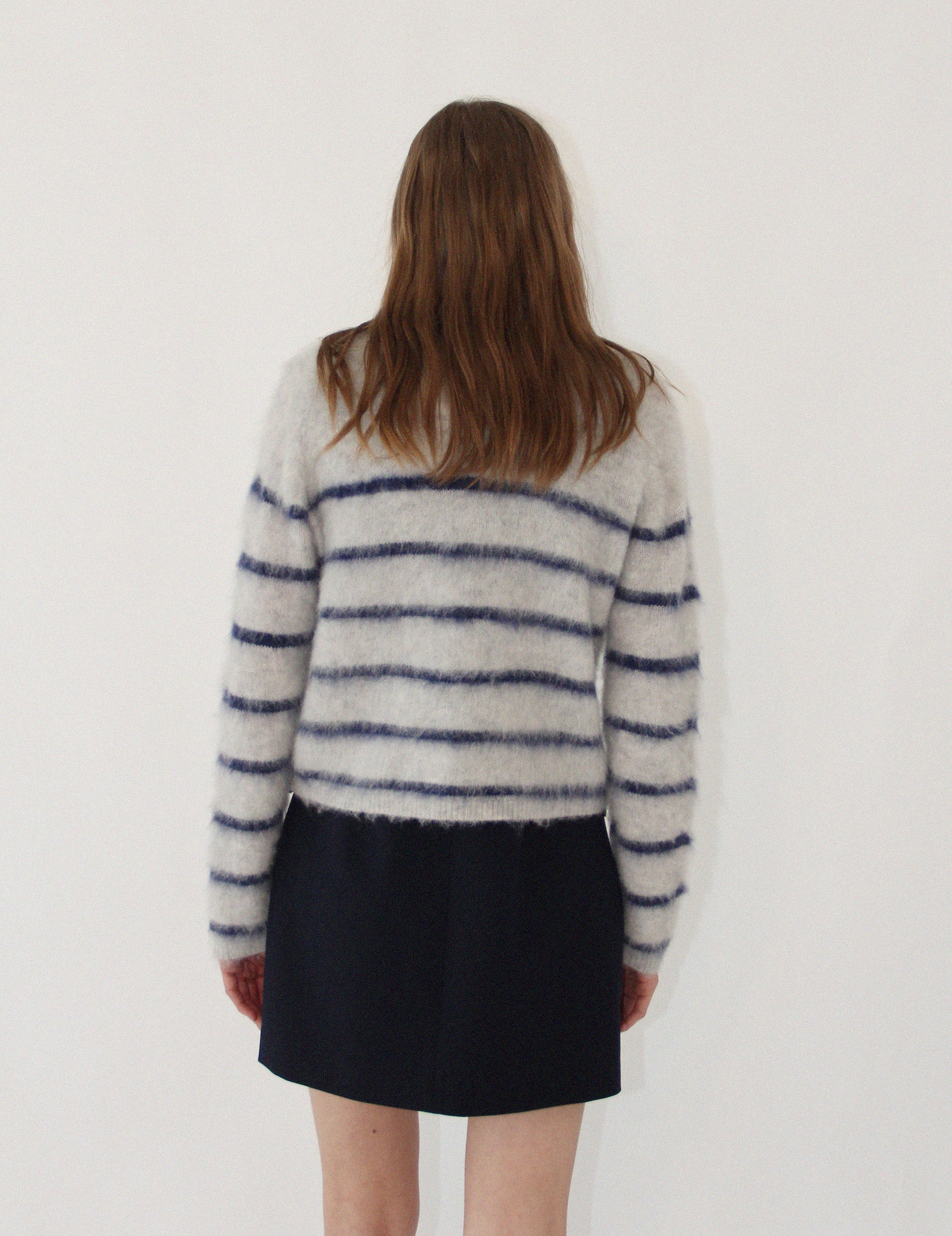 Verona Brushed Jacket Grey Navy Stripes XS / Grey Navy Stripes