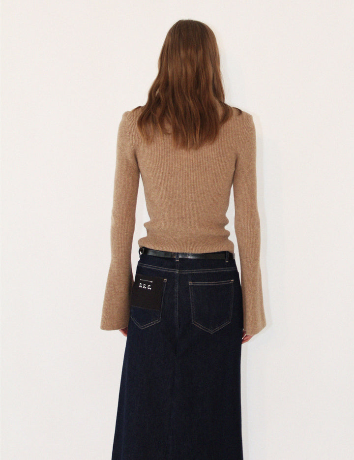 Carmen Collar Sweater Camel XS / Camel
