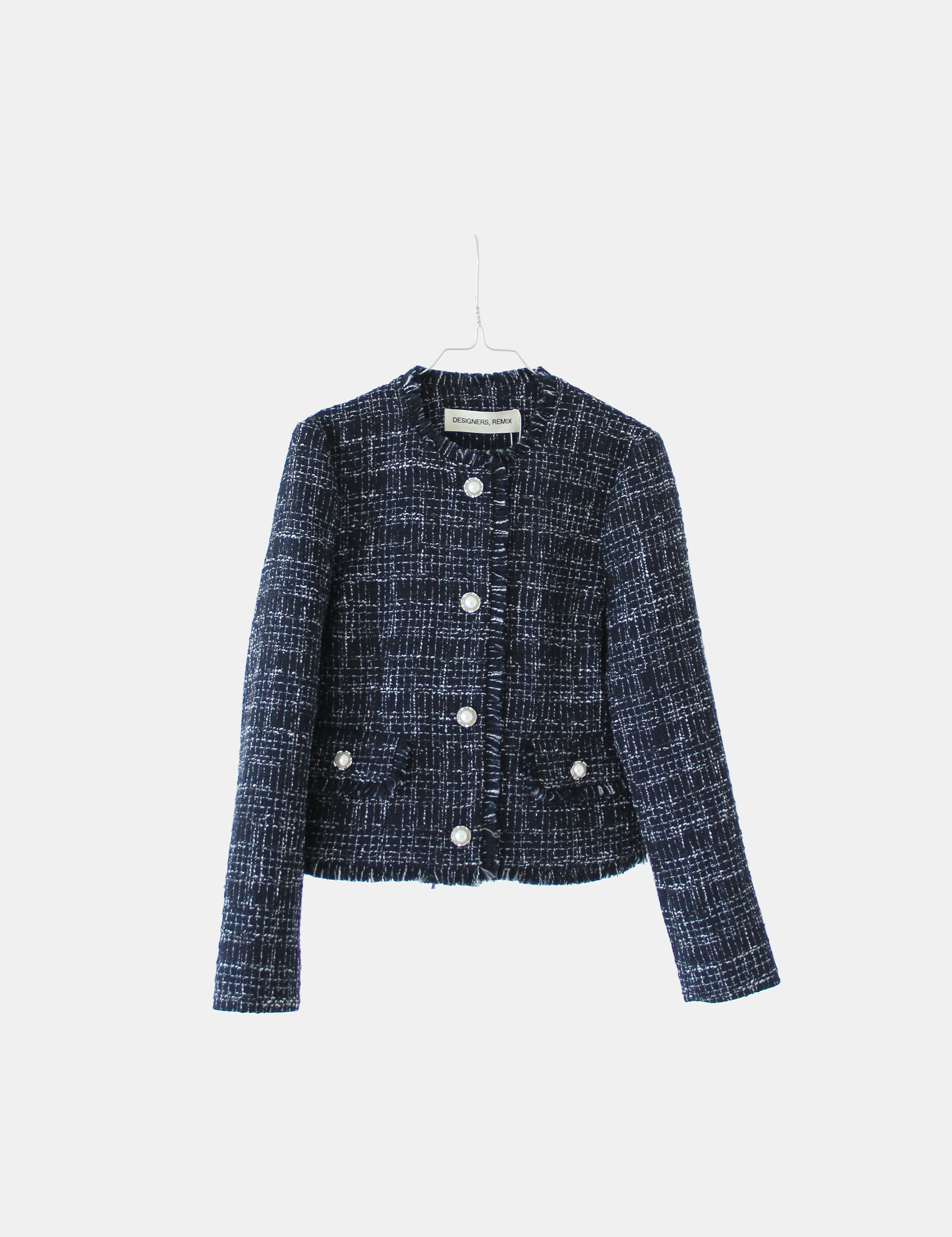 Adeline Jacket Navy Melange 34 / Navy Melange Check