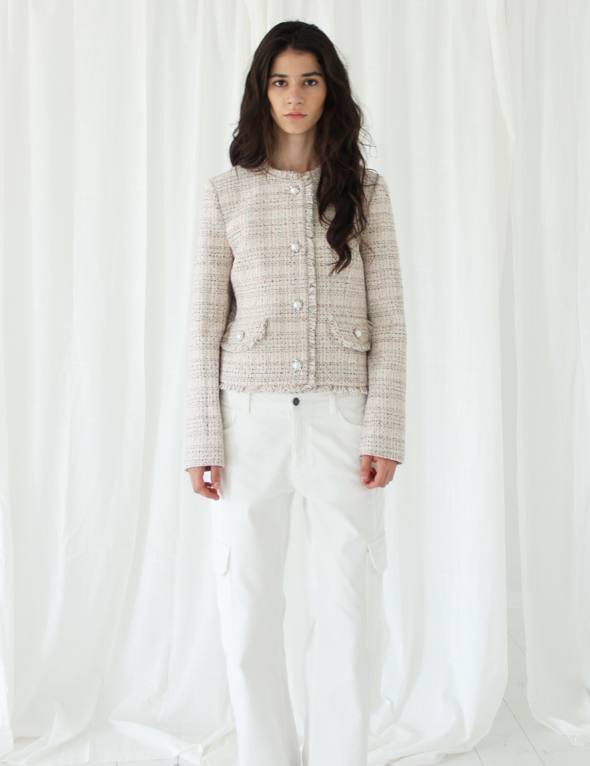 Adeline Jacket Navy Melange 34 / Navy Melange Check