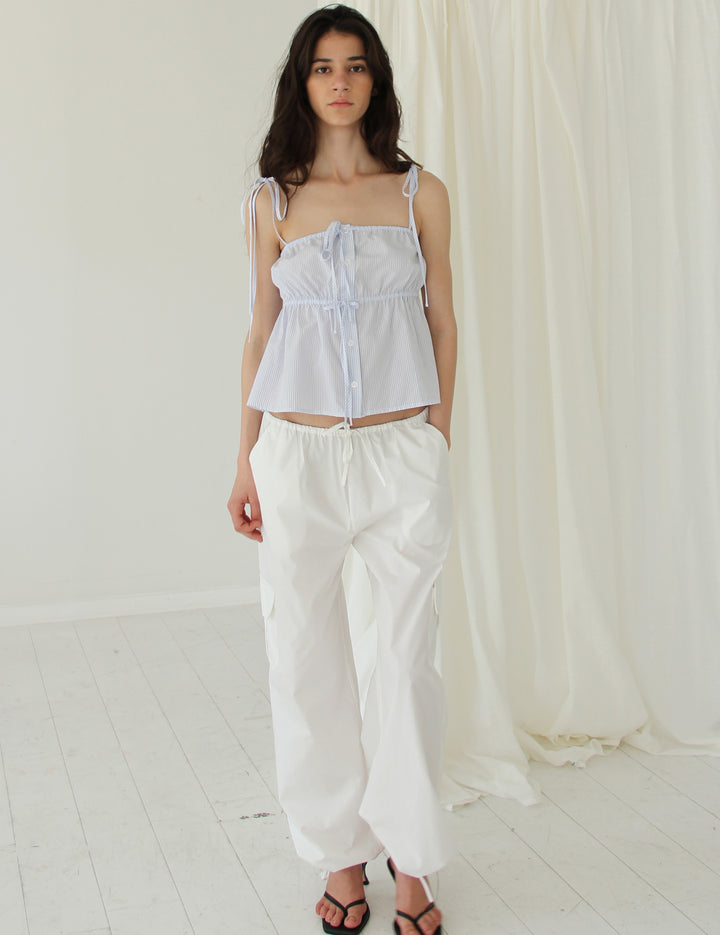 Daisy Top Blue Stripes 34 / White Blue Stripes