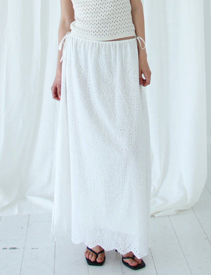 Luna Maxi Skirt Cream 34 / Cream