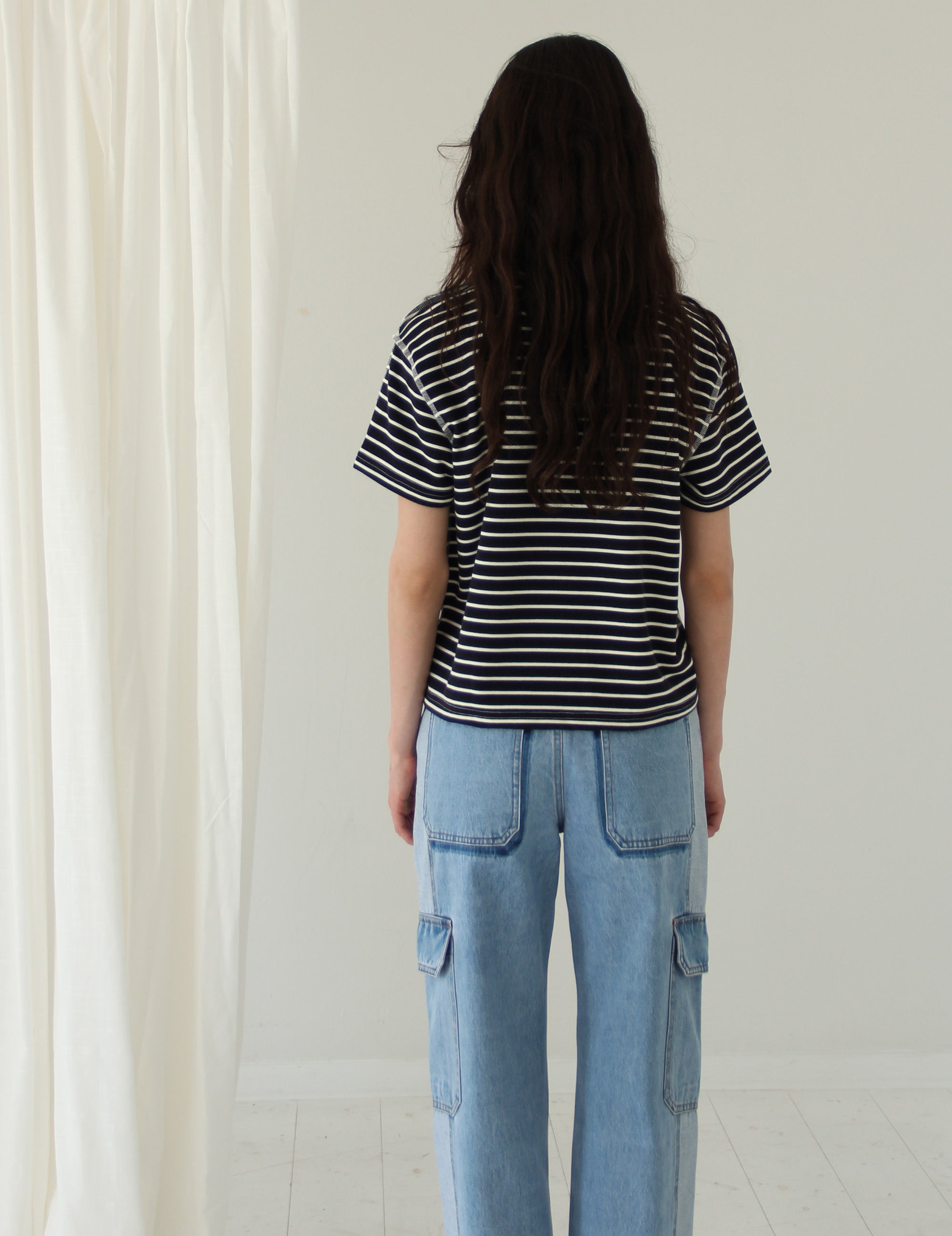 Lottie Tee Stripes Mix XS / Cream Black Stripes Mix