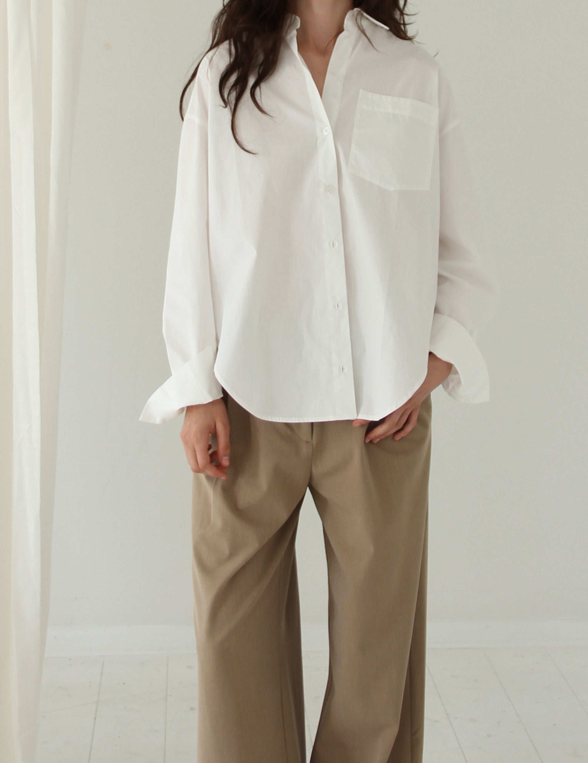Claire Oversized Shirt Cream 34 / Cream