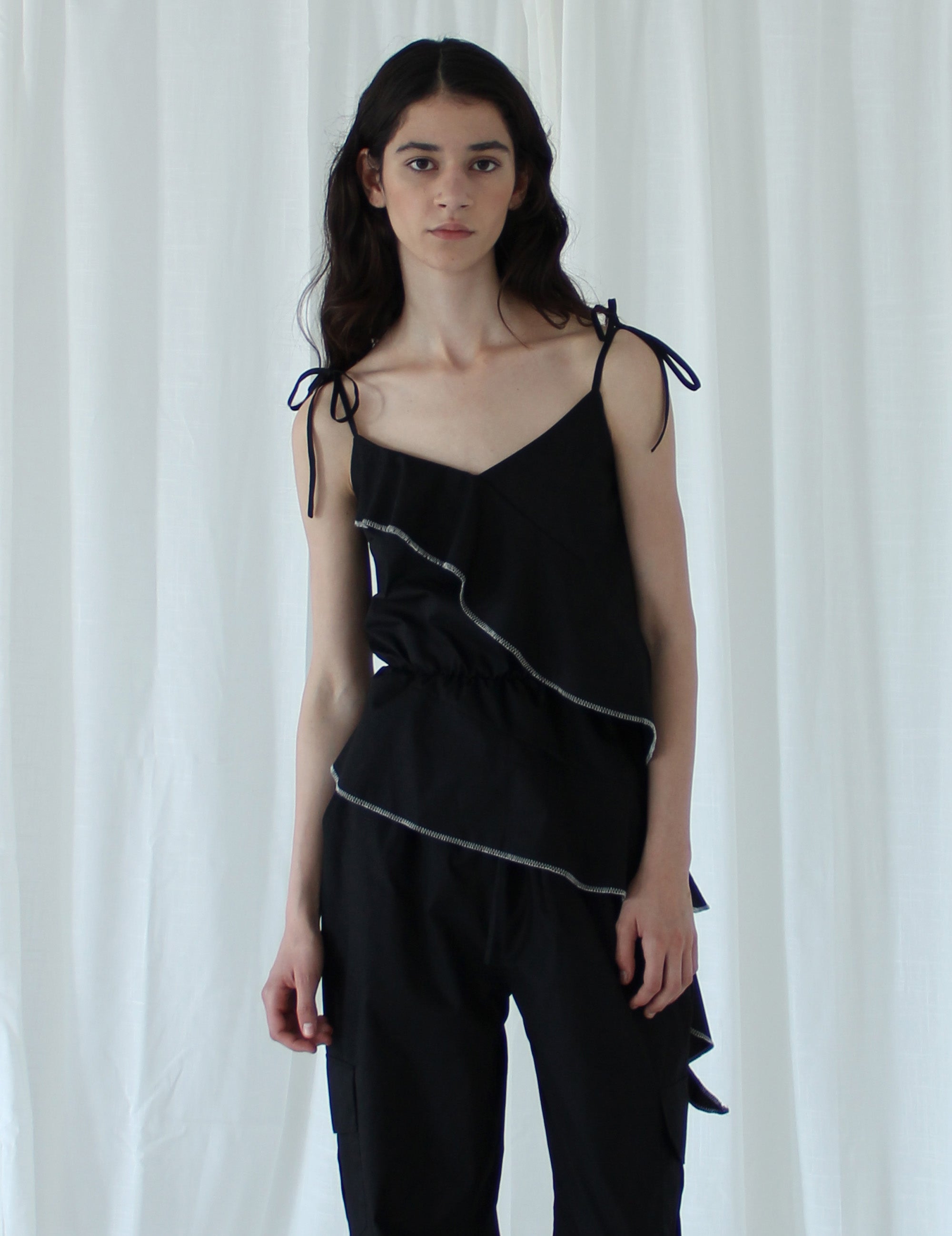 Claire Flare Top Black 34 / Black