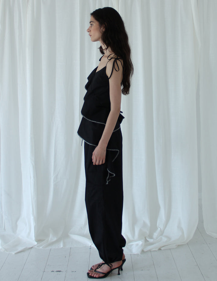 Claire Flare Top Black 34 / Black