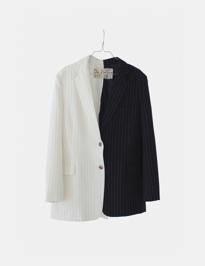 Steven Mix Blazer Cream Navy Mix S/M / Cream Navy Pinstripe Mix