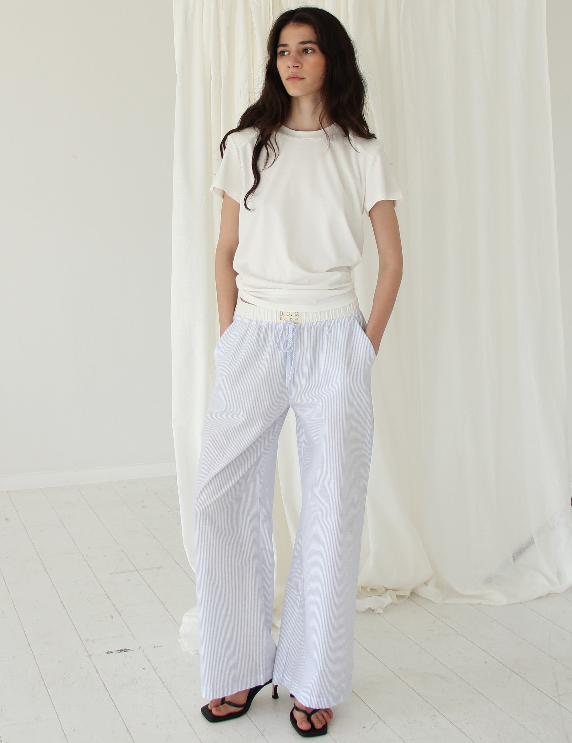 Daisy Pants Blue Stripes 36 / White Blue Stripes