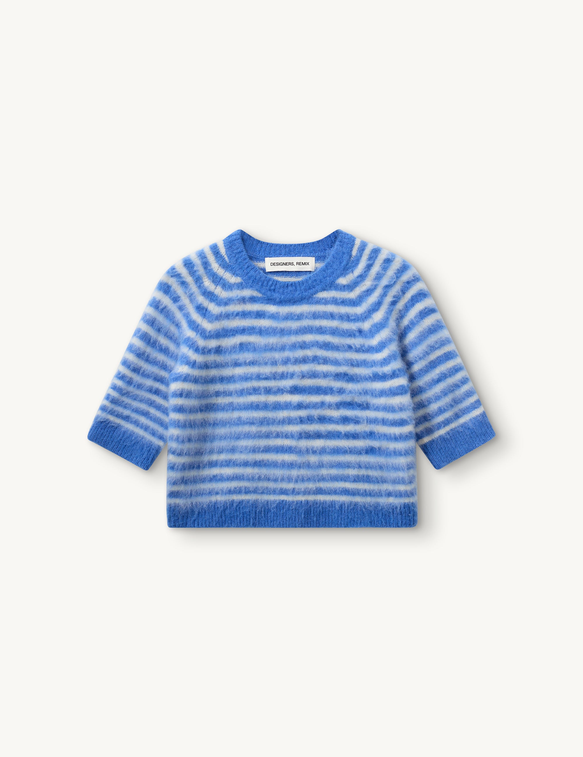 Verona Brushed Tee Blue/Cream Stripes