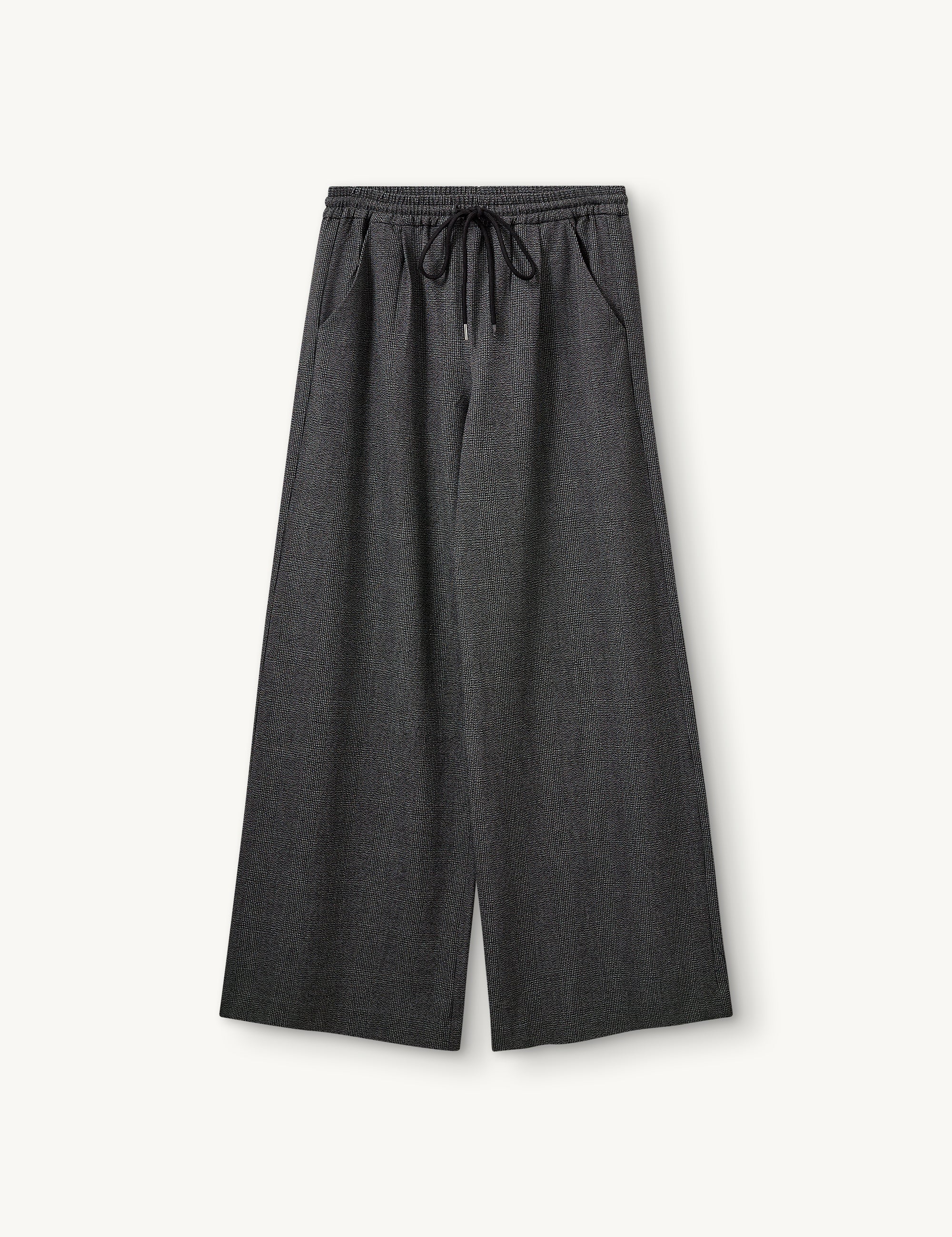 Cooper Wide Pants Greyscale Check