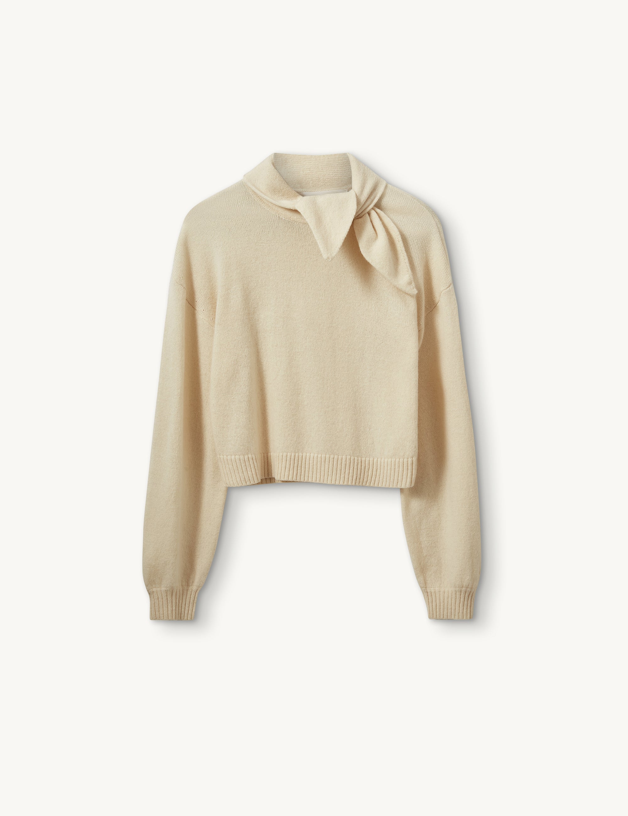 Carmen Scarf Sweater Cream