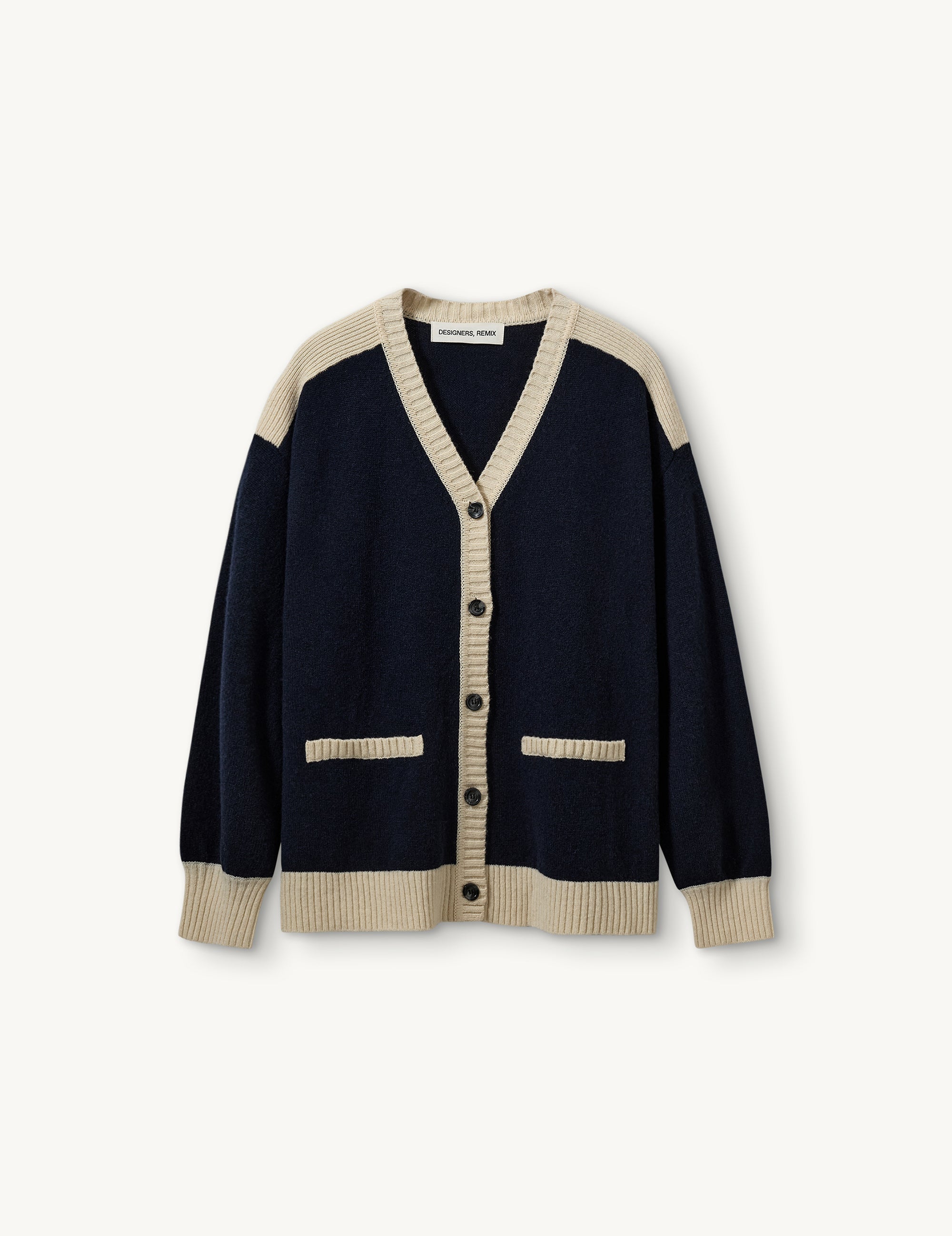 Carmen College Cardi Midnight Blue/Cream