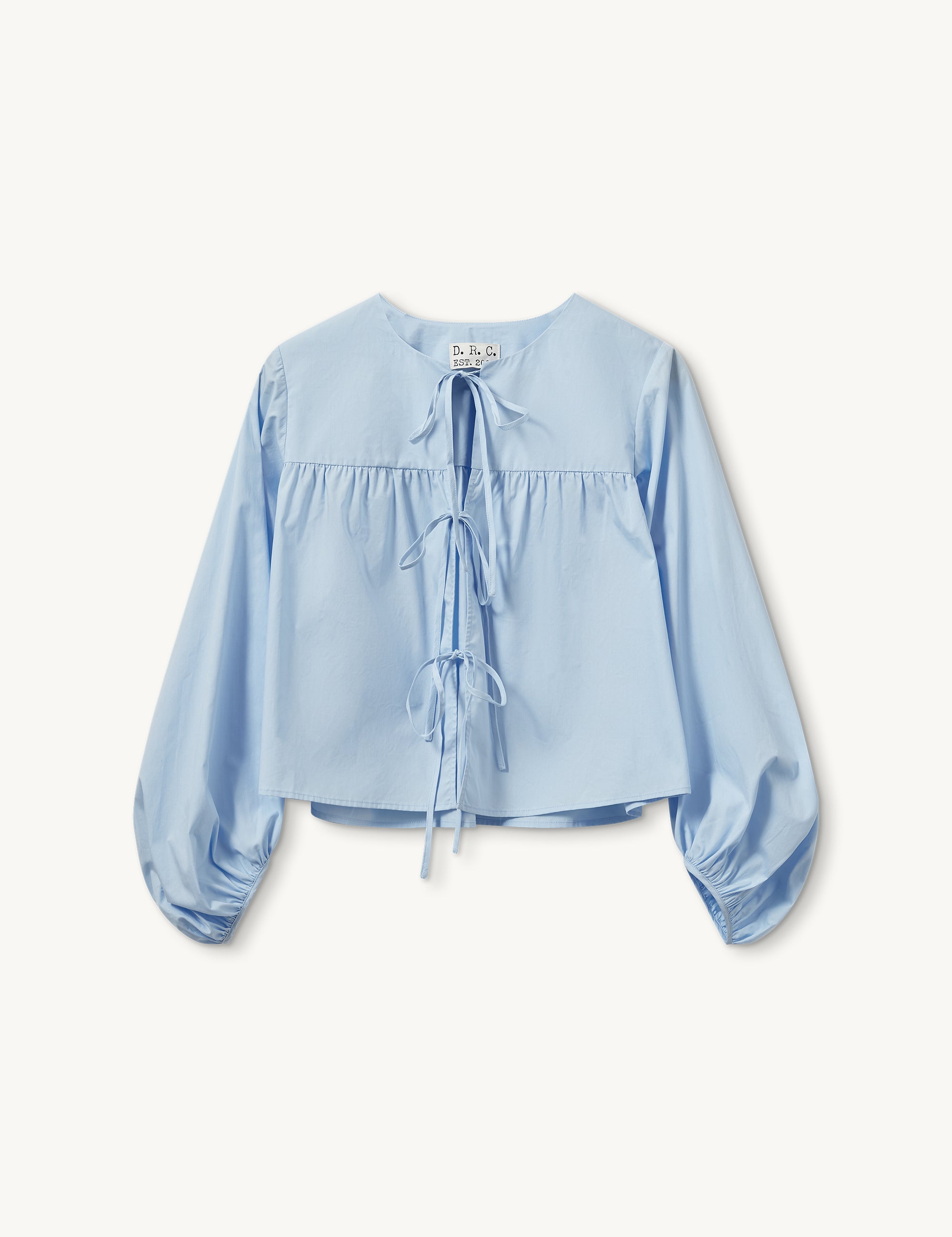 Claire Tie Blouse Light Blue