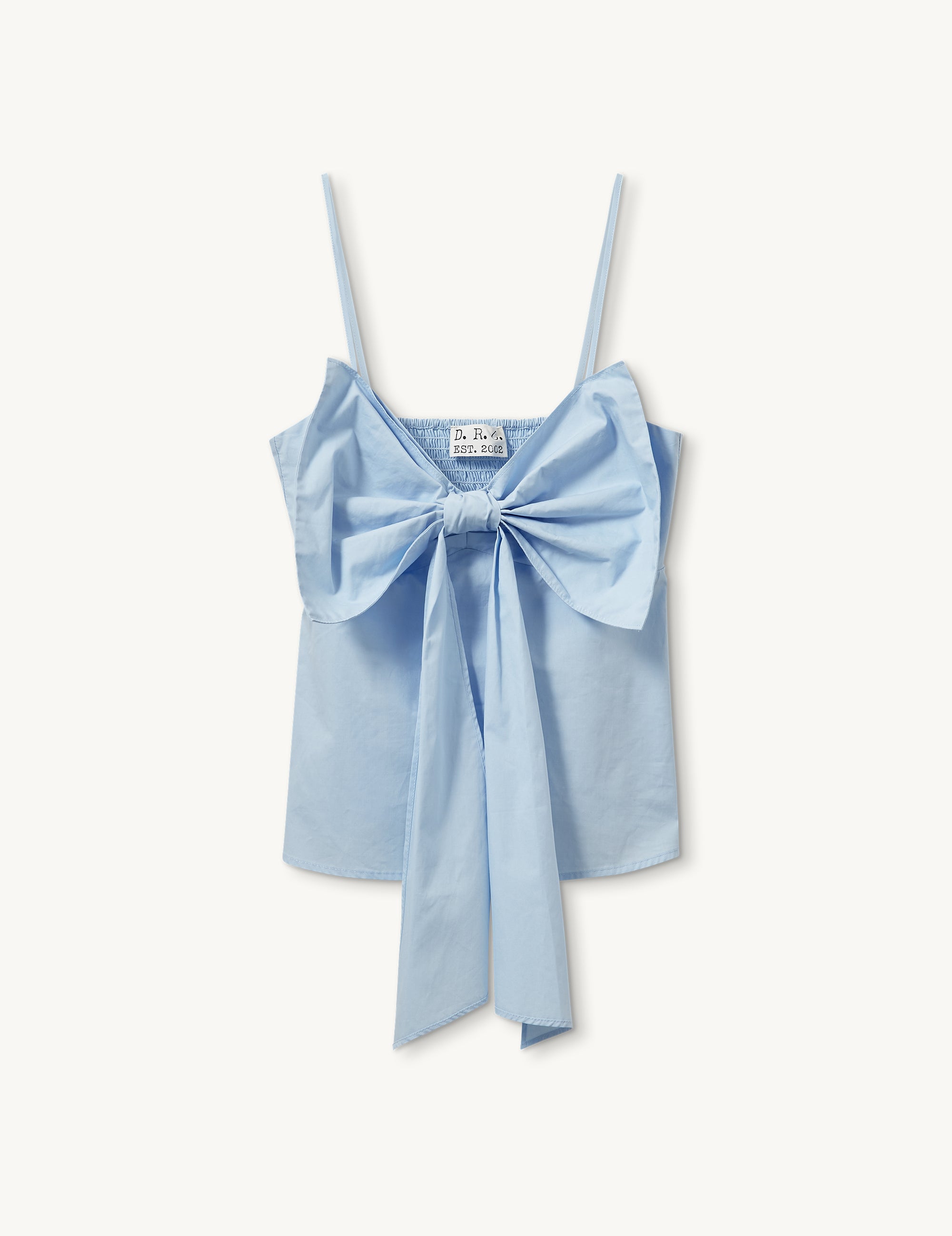 Claire Bow Front Top Light Blue