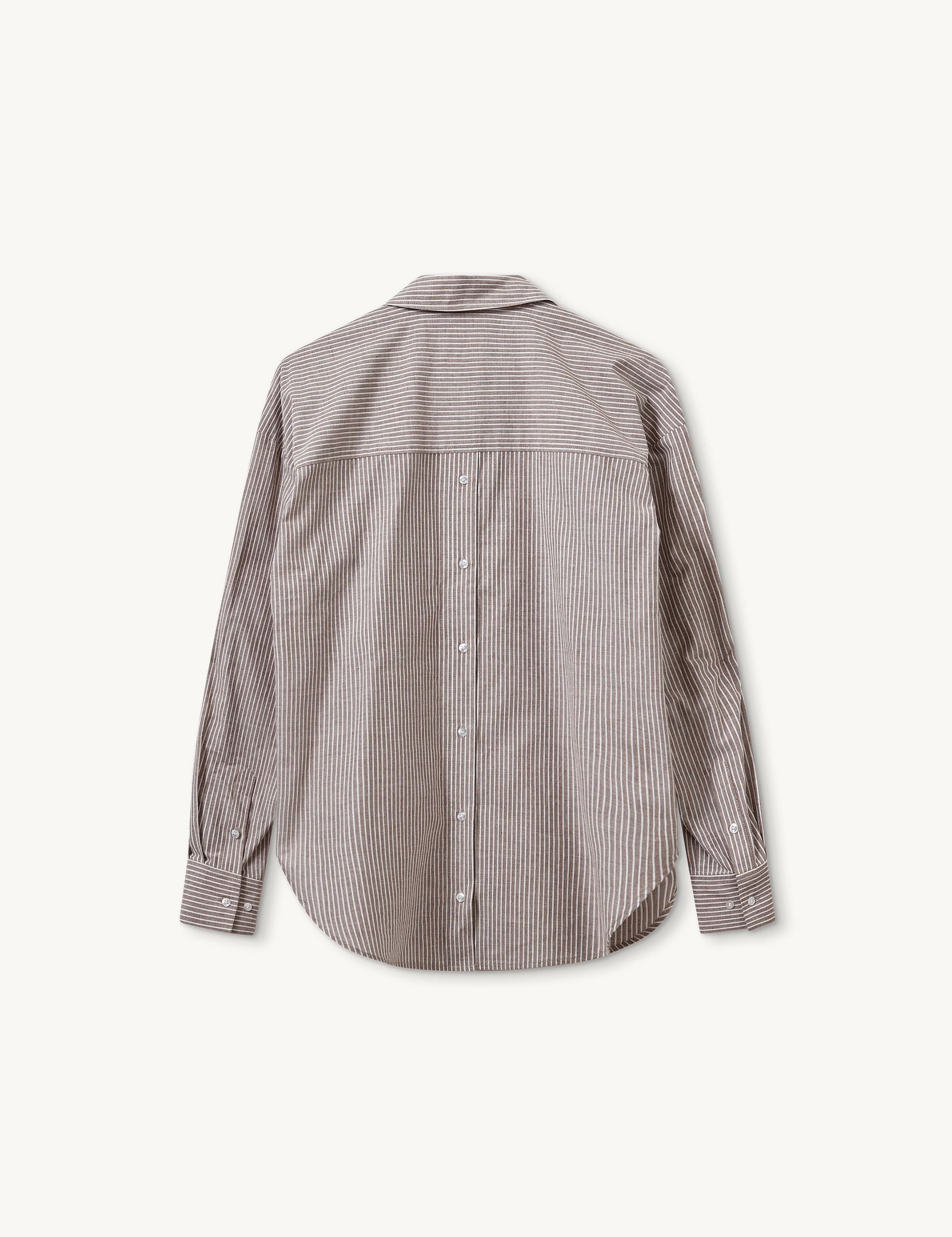 Steele Oversized Shirt Brown/White Stripes